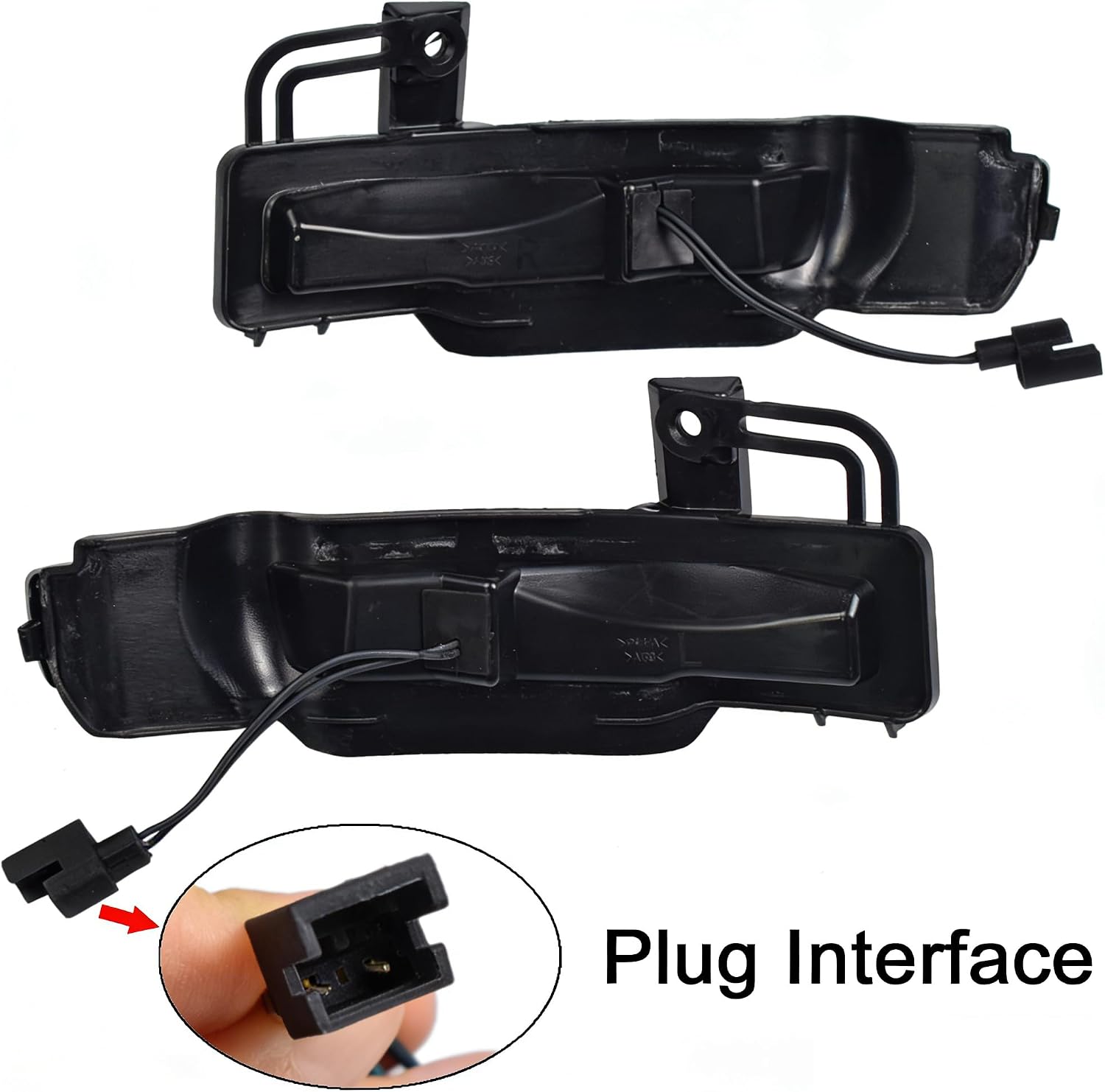 1 Pair Dynamic Turn Signal Light Side Mirror Blinker Sequential Lamp Assembly for Jeep Grand Cherokee WK2 2011 2012 2013 2014 2015 2016-2020 (Black)