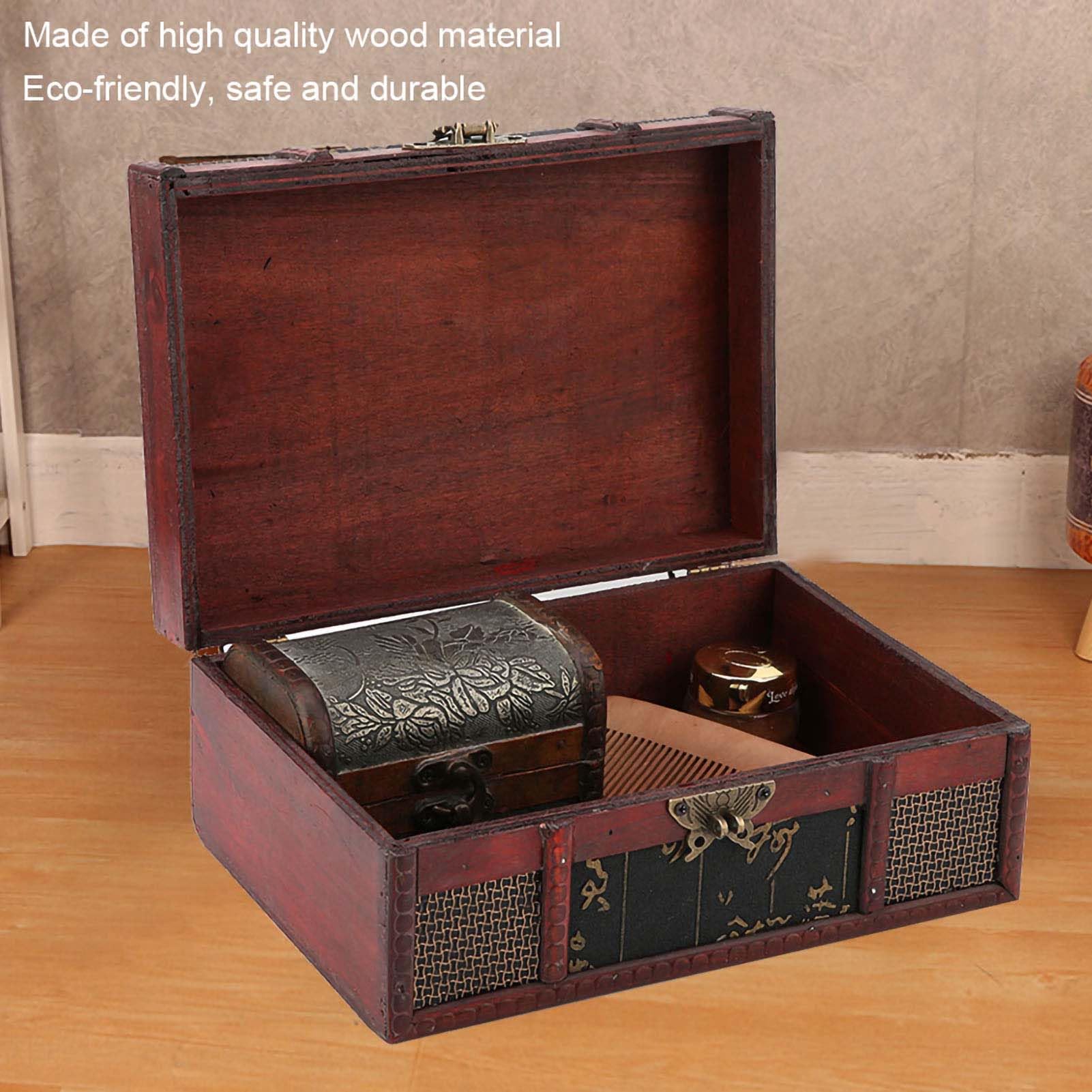 装飾BOX Amazon.com: KooingTech Treasure Box, 9.1x6.3x3.9 Inch Chinese 木製ラック・ウッドラック