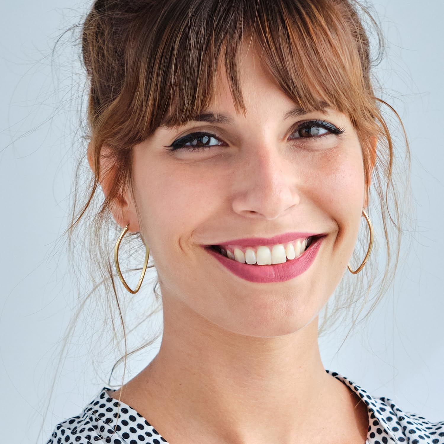 14K Gold Hoop Earrings for Women Large 14K Gold Earrings for Women Hoops Earring Elegant Twisted Big Womens Earring 40mm - Image 2