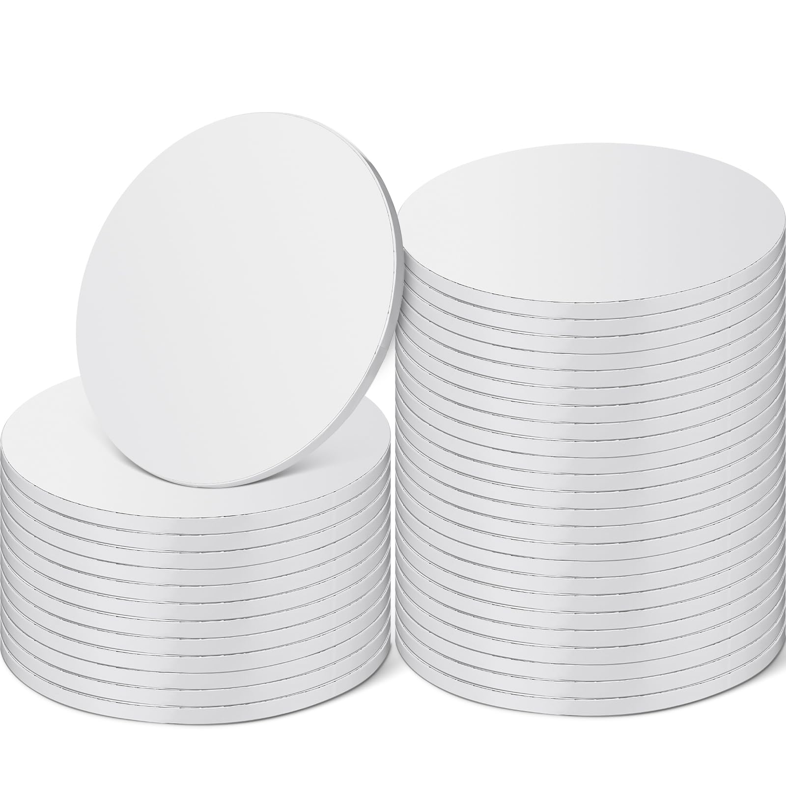 Layhit 36 Pack 12 Inch Cake Boards 1/2" Thick Round Cake Drum Sturdy Corrugated Cardboard Base Decorating Supplies for Wedding Birthday Party Heavy or