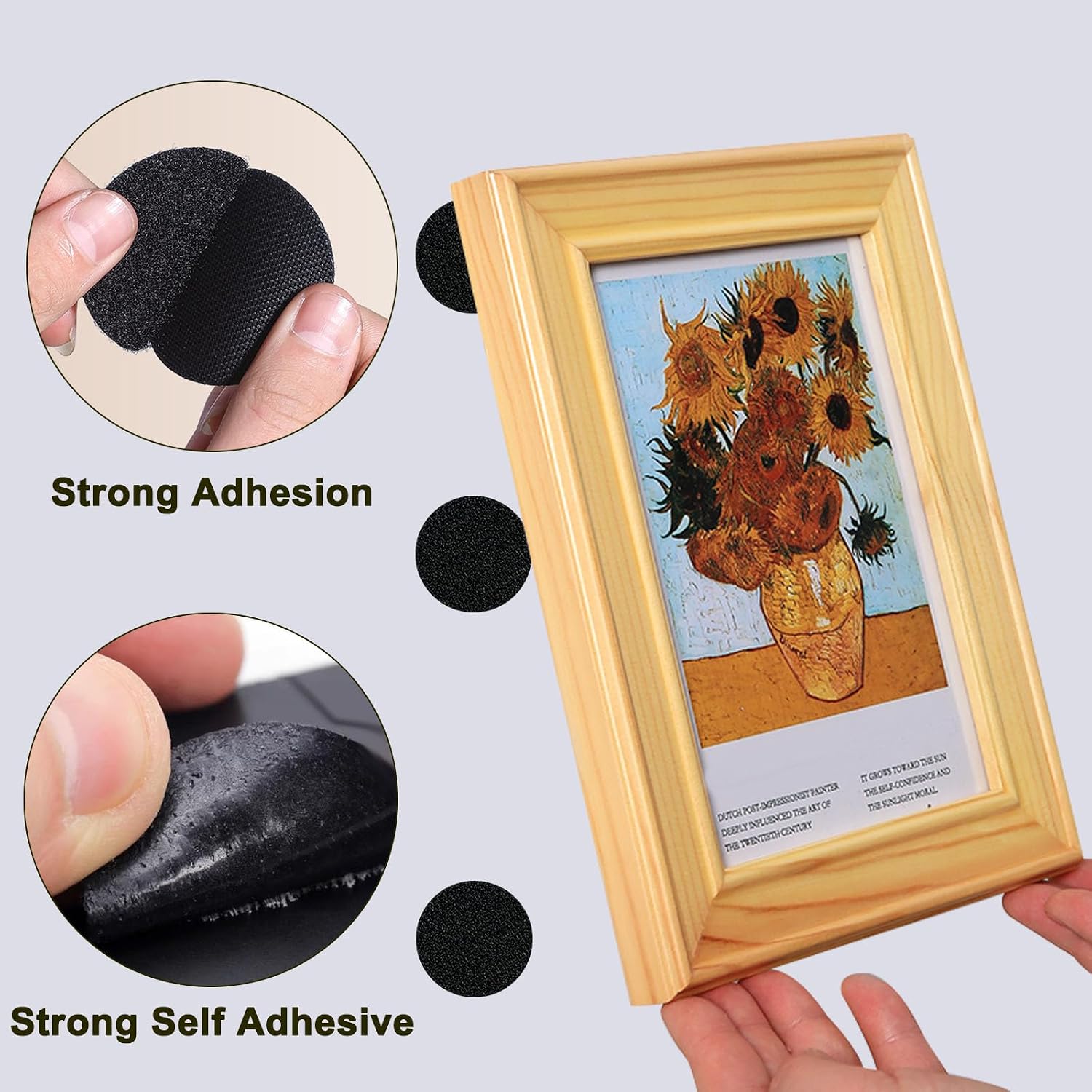 Self Adhesive Dots, 200 Pcs 1 Inch Round Adhesive Strips, 100 Pairs Black Small Circle Dots Stickers Tapes for Home Office