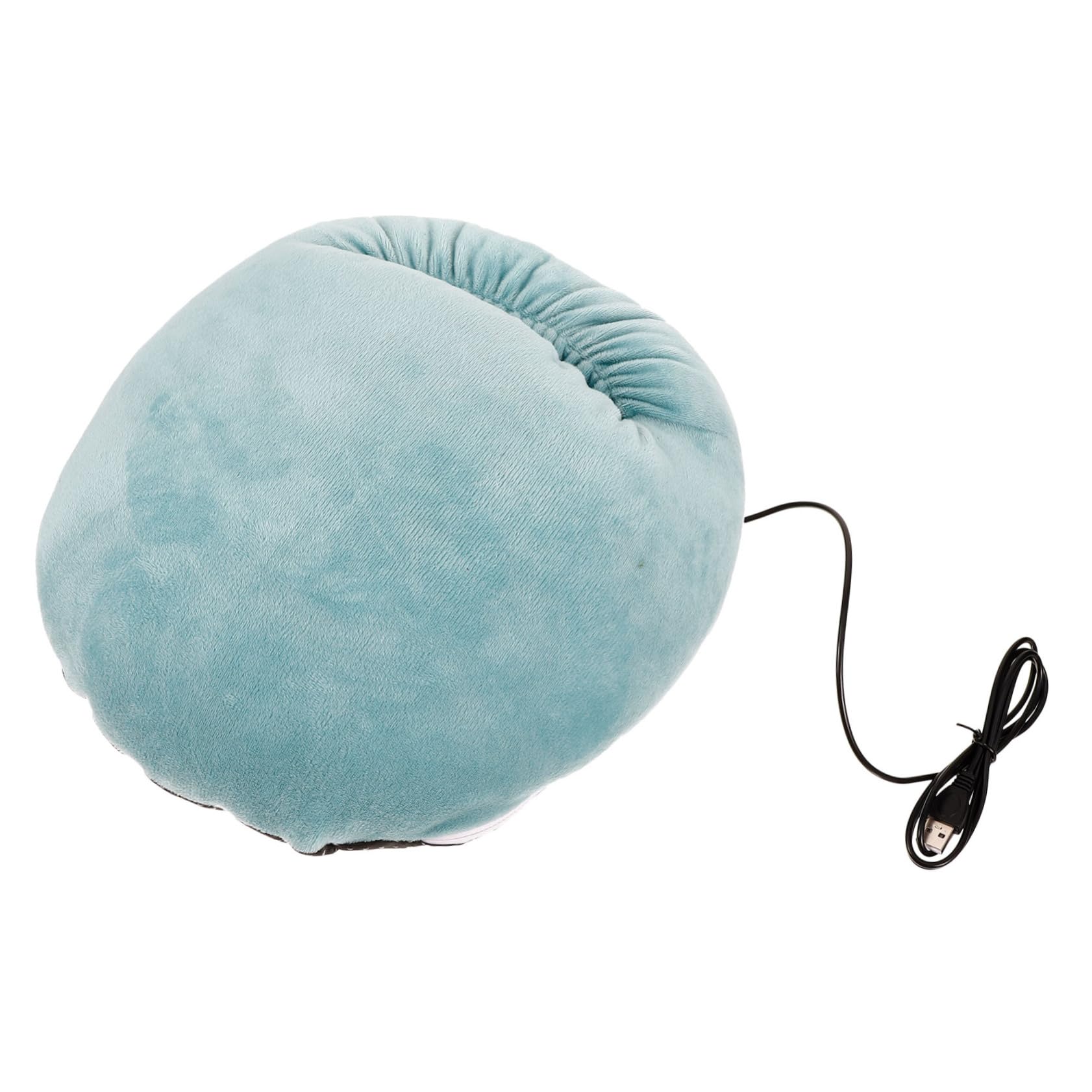 Chaussures chauffantes USB vertes et chauffe-pieds électrique peluche