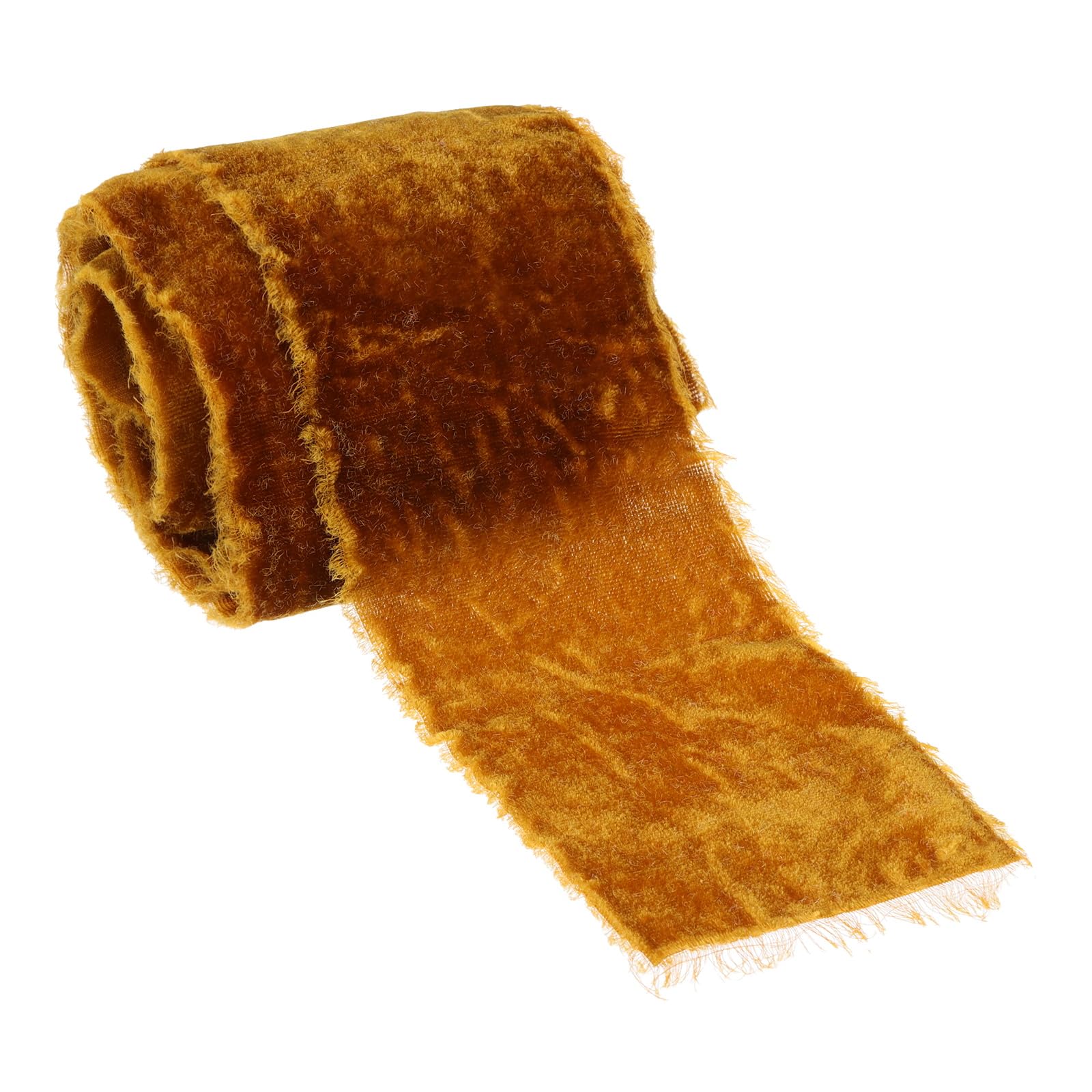 PATIKIL Burnt Orange Velvet Ribbon, 3 Inch x 3 Yards Frayed Velvet Ribbon for Gift Wrapping Velvet Fabric for Wreaths Flower Bouquets Bows Wedding Decor