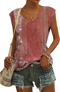 FTRGHNY Autumn Cap Sleeve Blouses Woman Plus Size Cozy Pop Fitness V NEC Top Polyester Relaxed Fit Print Tank Woman