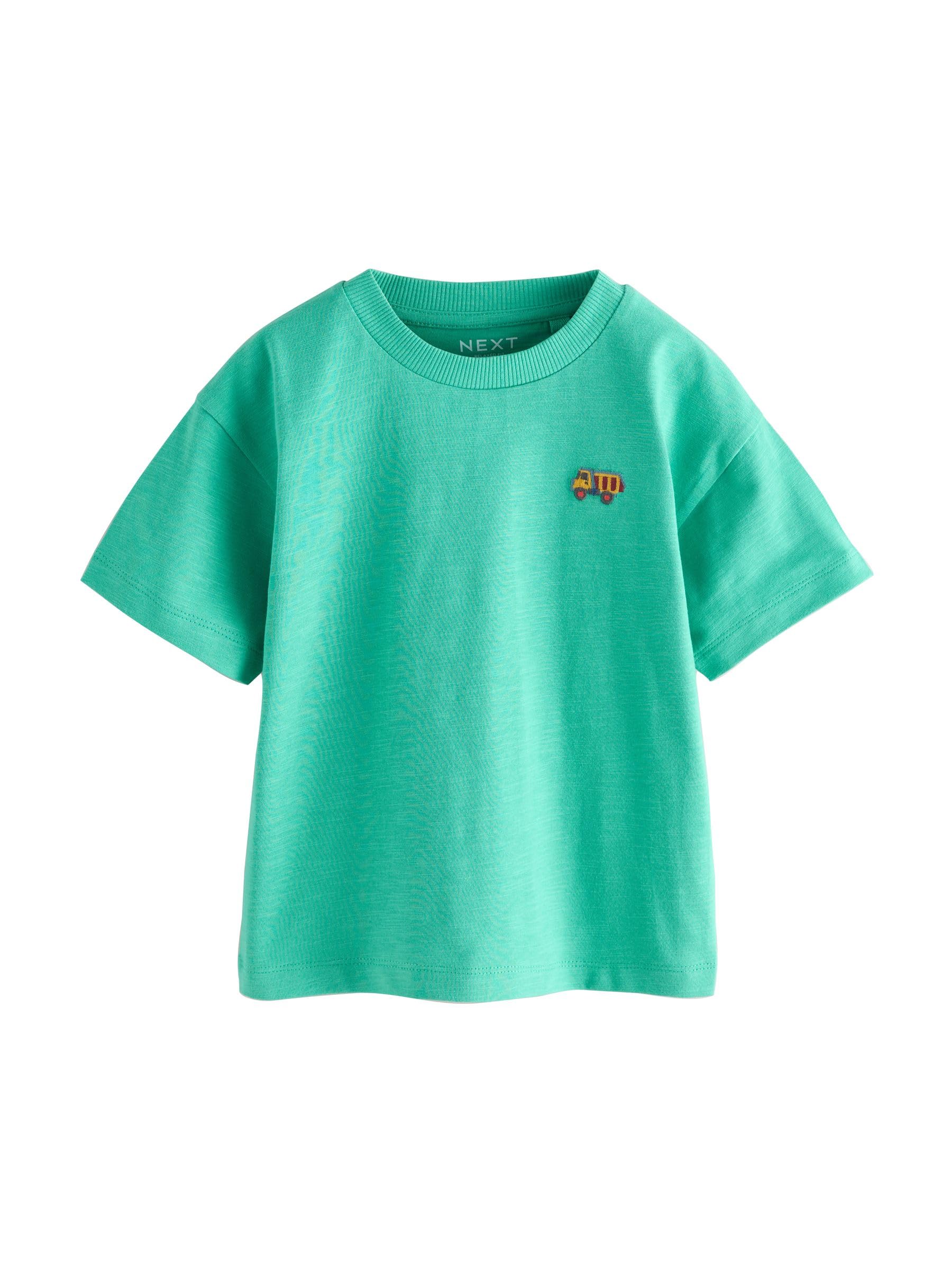 NEXT Garçon T-Shirt à Manches Courtes, Lot de 5 | Coupe standard, 100 % coton