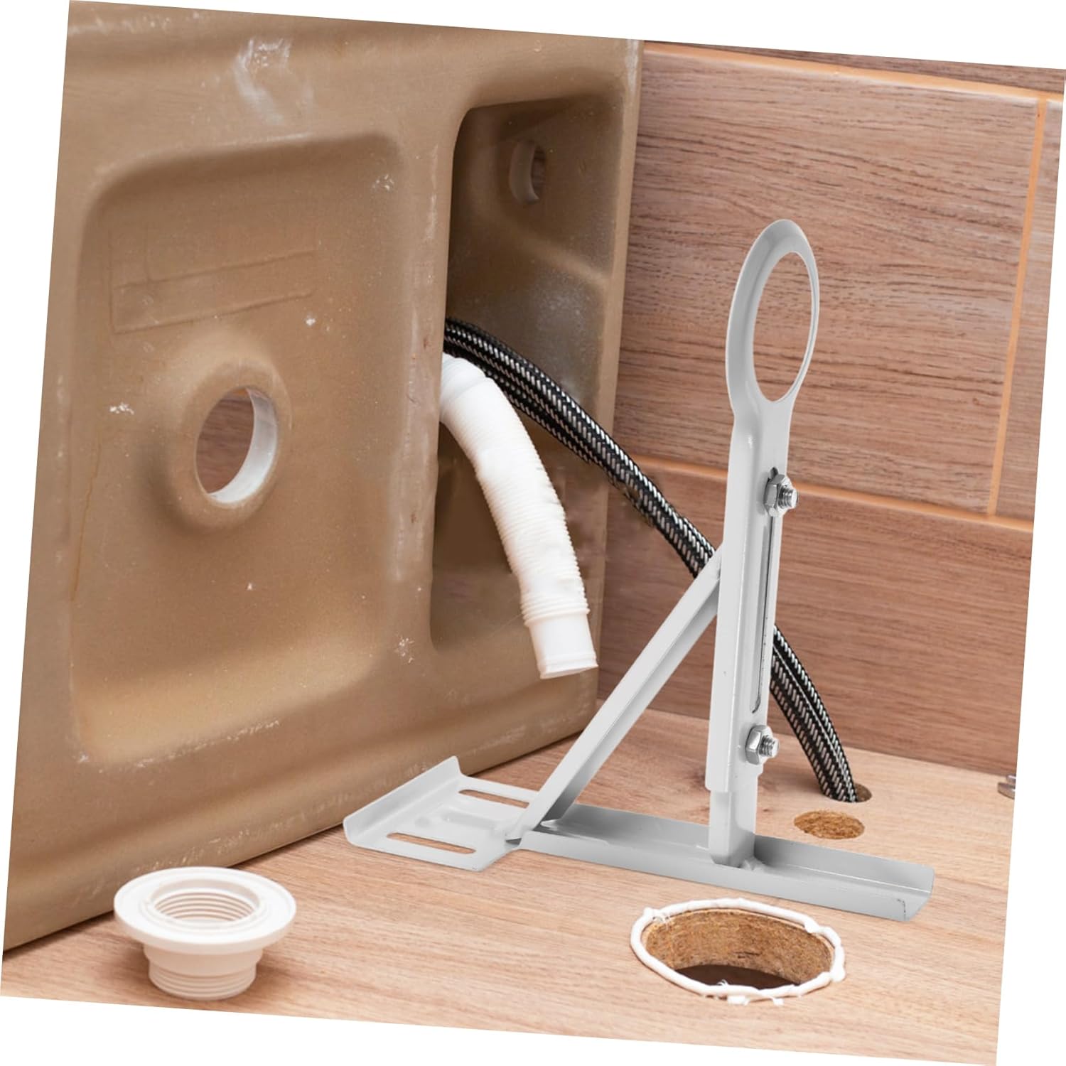 POPETPOP 3sets Undermount Sink Support Bracket for Kitchen Washbasin Iron Construction Expansion Screws Fall Design for Installation Bathrooms and Kitchens