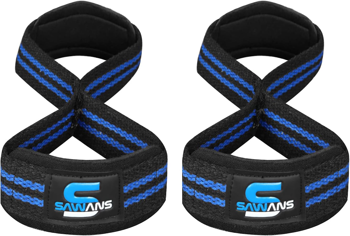 Figure 8 Weight Lifting Straps Hand Bar Bodybuilding Training Workout (Sold in Pairs)