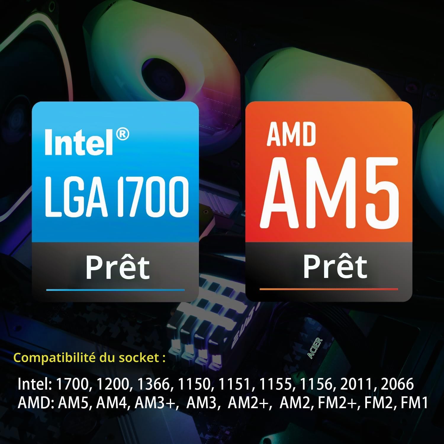 ENERMAX Watercooling, Refroidissement Liquide du Processeur AIO LIQMAX III 240 ARGB NOIR - 2 ventilateurs 12cm