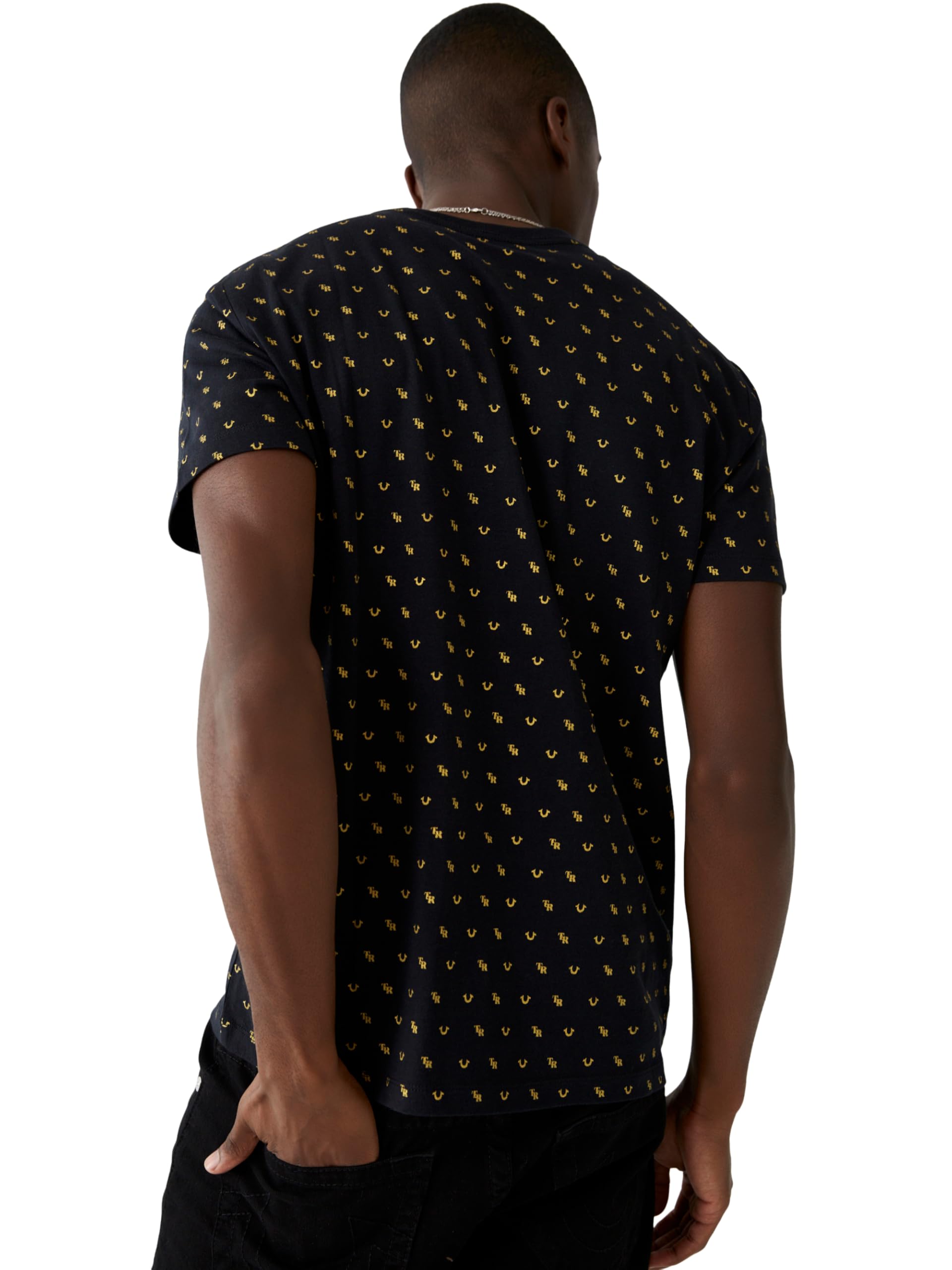True Religion Men's All Over Monogram Tee