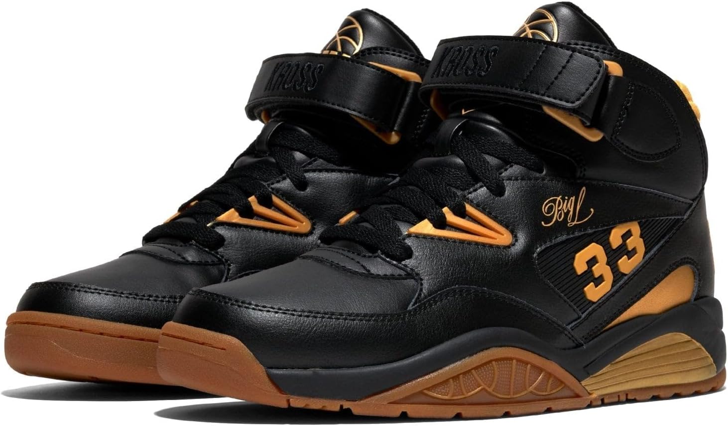 Ewing Patrick Athletics Kross x Big L Black/Gold/Gum – Limited Edition Tribute Sneaker, All-Leather Upper, Gold Accents, TPU Midfoot Insert, Lightweight EVA Midsole - Image 3