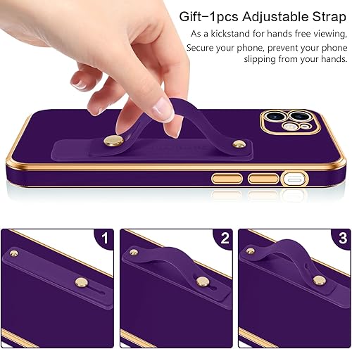 Miniatura 4 de VENINGO Funda para iPhone 11, fundas de teléfono para iPhone 11, TPU suave de ajuste delgado, con pulsera ajustable, resistente a los arañazos, a