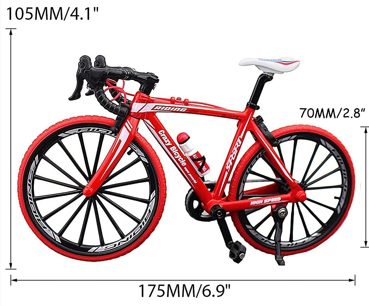 Royaldeals Alloy Mini Finger Mountain Bikes Ornament Racing Mini Bicycle Toy Dirt Vehicles Model Decoration Crafts for Home 1
