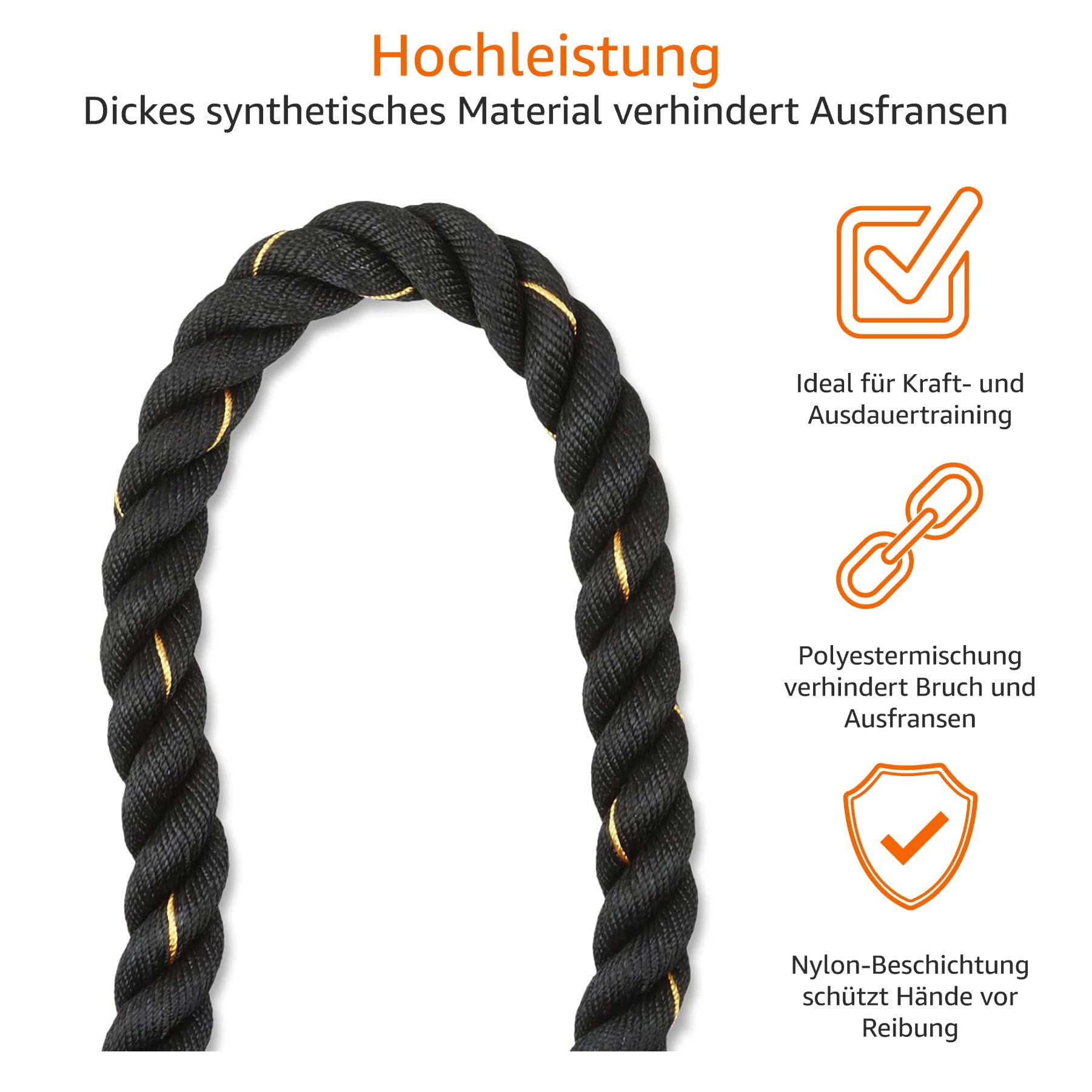 Amazon Basics - Trainingsseil Battle Rope