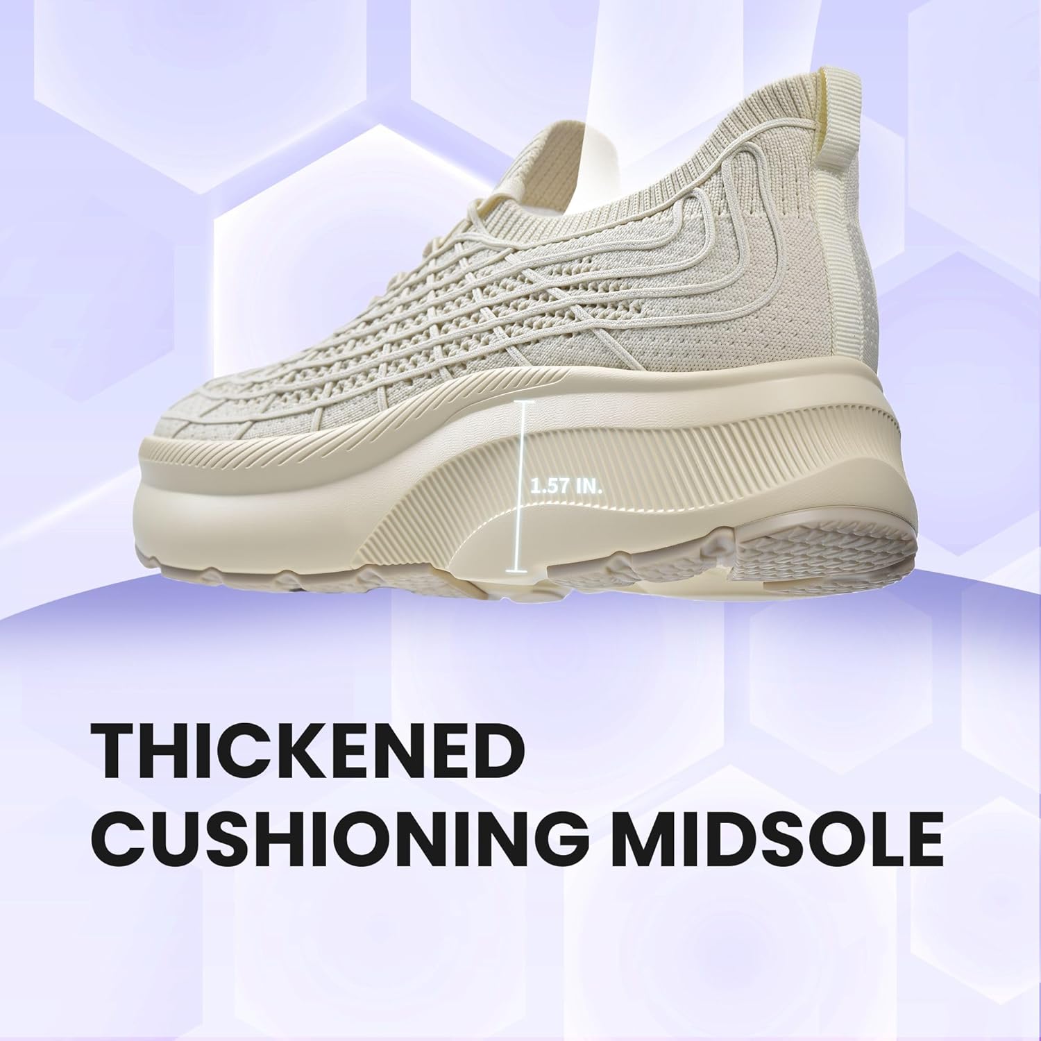 JACKSHIBO Wide Toe Box Shoes Women Slip on Sneakers Slip in Arch Support Plantar Fasciitis Orthopedic for Walking Tennis Athletic Cushion Thick Sole Zero Drop Hands Free Shoes with Metatarsal Pads - Image 6