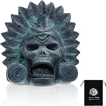 Aztec Death Whistle 126dB Loud Human Screams, Ceramic Self Defense Whistle with Drawstring Bag, Perfect for Halloween Scares, Collectible Day of the Dead Gift