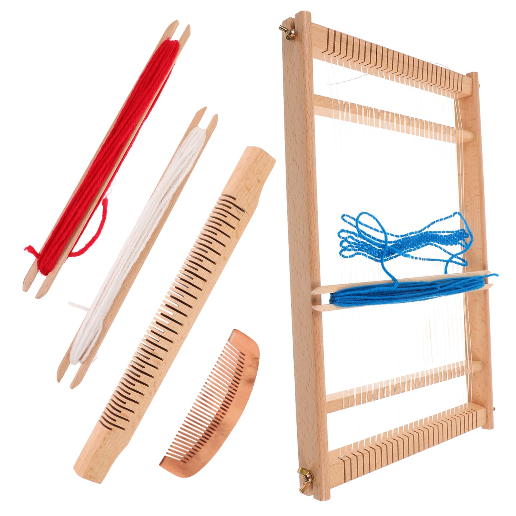 Telar Artesanal Pequeño De Madera Marco De Telar Para Bricolaje Principiantes Máquina De Tejer Hecha Mano Para Manualidades y Enseñanza