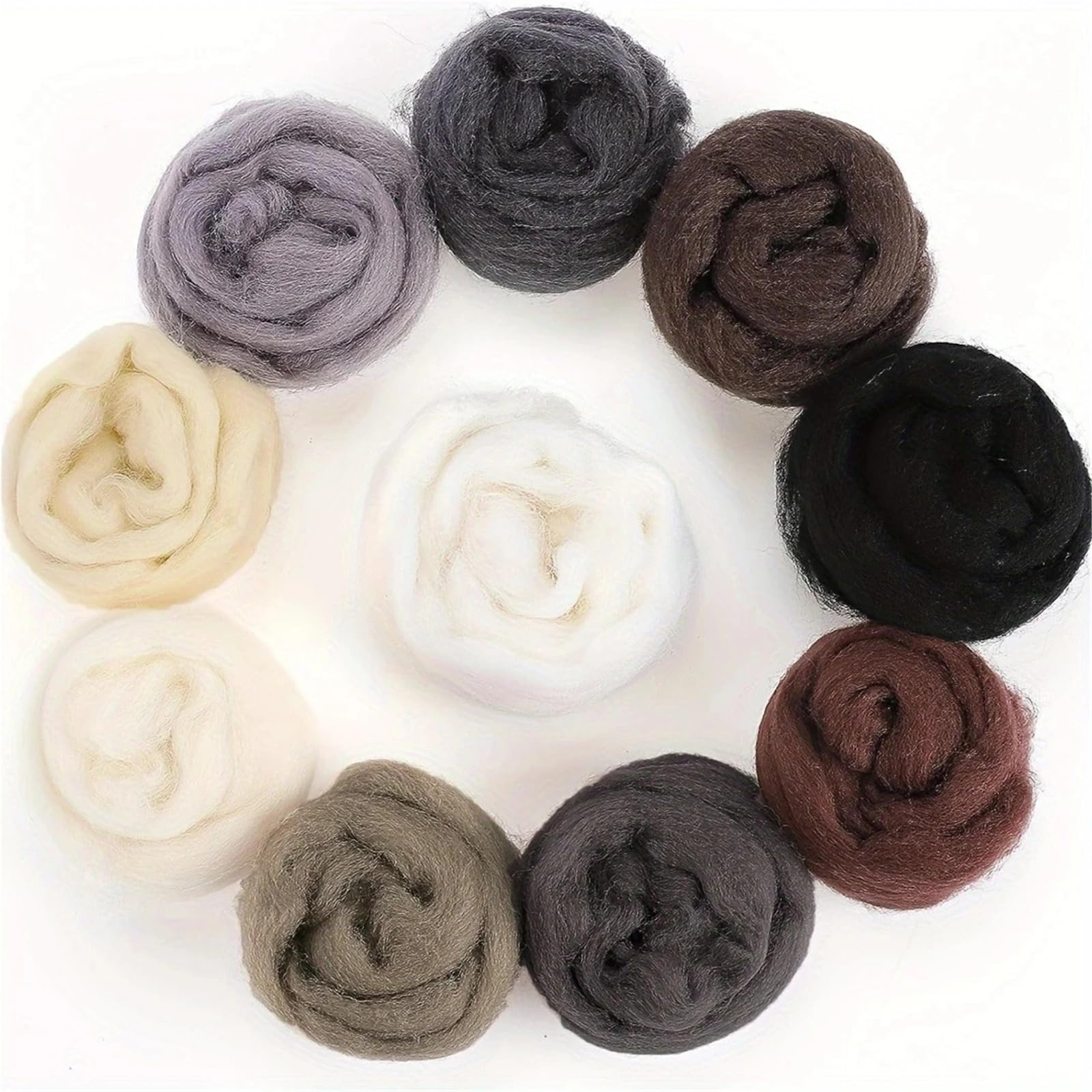 Feutrage de laine fournitures de bricolage pelotes de laine gris DIY