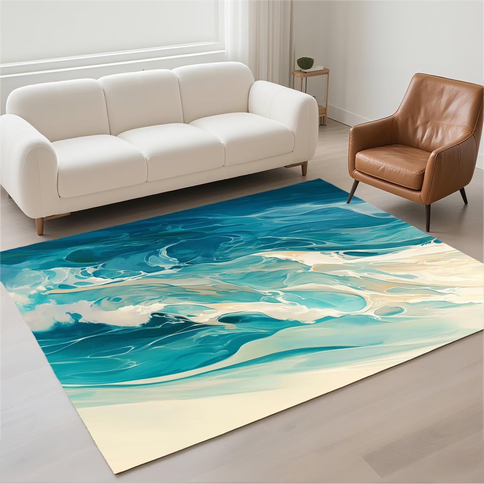 Tapis de salon 60x90 petit carpet moderne lavable pour entrée et bureau