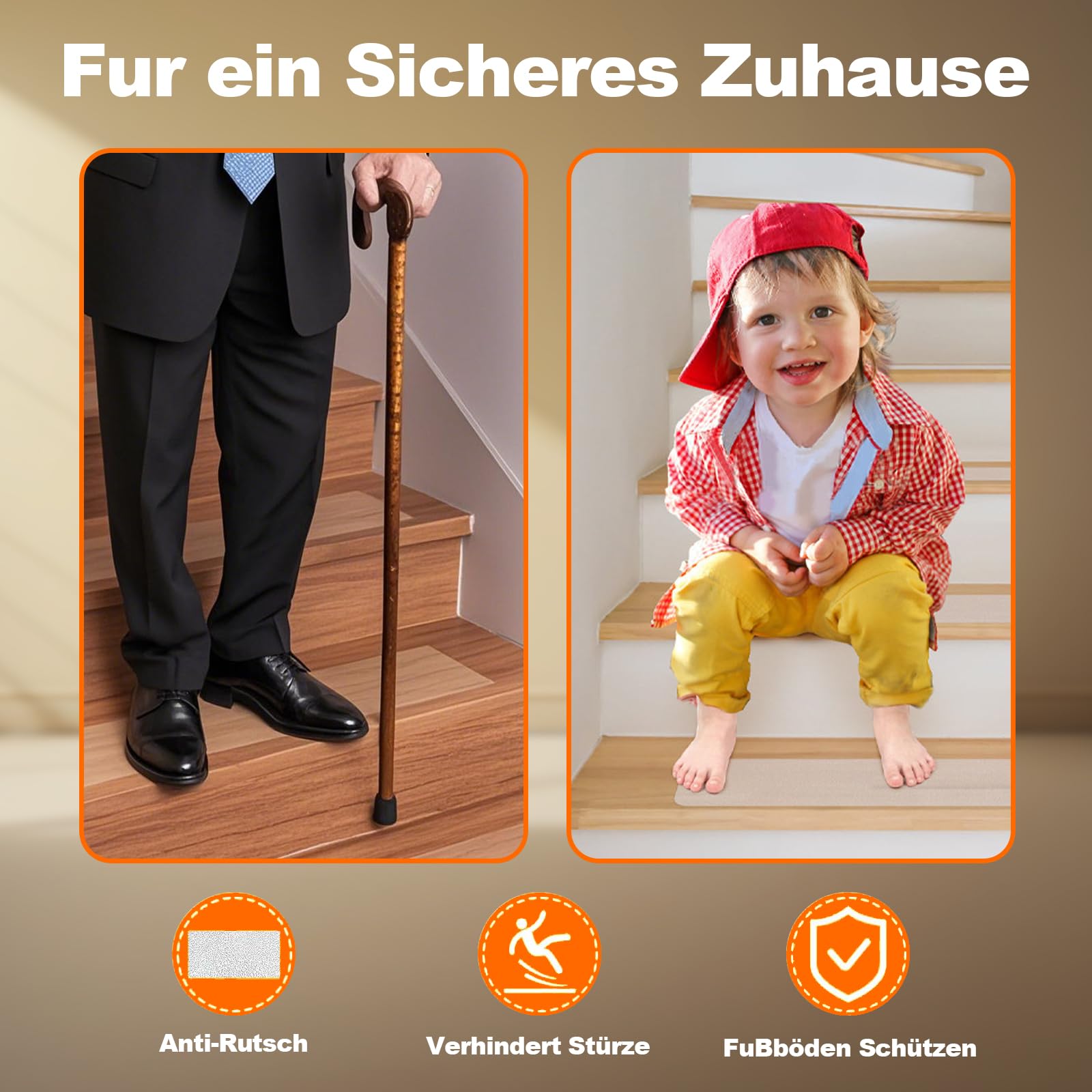 Alfombrillas antideslizantes para pisadas, 15 alfombrillas autoadhesivas (15 x 60 cm) + rollo adhesivo, impermeable, antideslizante, protección contra caídas para baños y balcones