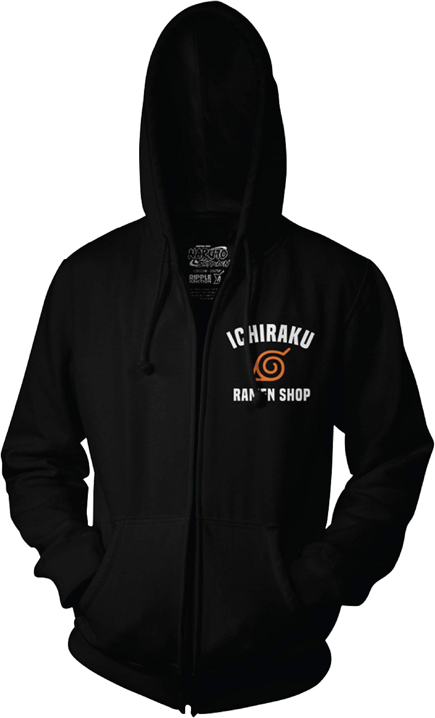Naruto Shippuden Ichiraku Ramen Anime Adult Zip-Up Hoodie Officially Licensed by Ripple Junction