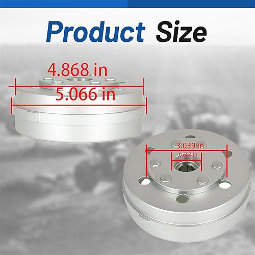 Miniatura 2 de WFLNHB Reemplazo de tuerca de volante aligerado/equilibrado CNC para Yamaha Banshee YFZ350 1987-2006