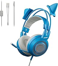 Somic G951S - Auriculares de Diadema con micrófono, Color Azul, con Cable de 3,5 mm para Xbox One, Switch, PS4, Smartphone
