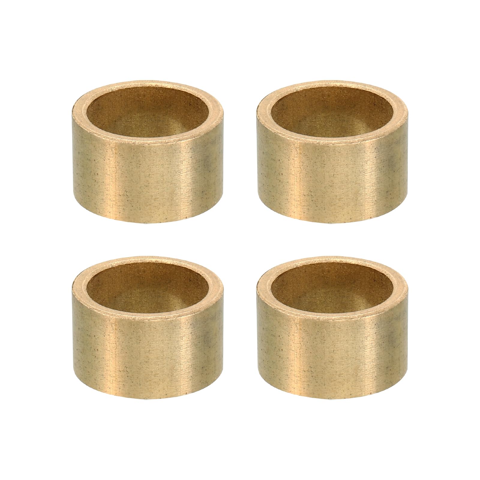 PATIKIL M16 Brass Spacers, 4 Pcs Metal Spacer Brass 16mm ID x 20mm OD x 15mm L Brass Spacers Screw Standoff for 5/8 Inch or M16 Screw