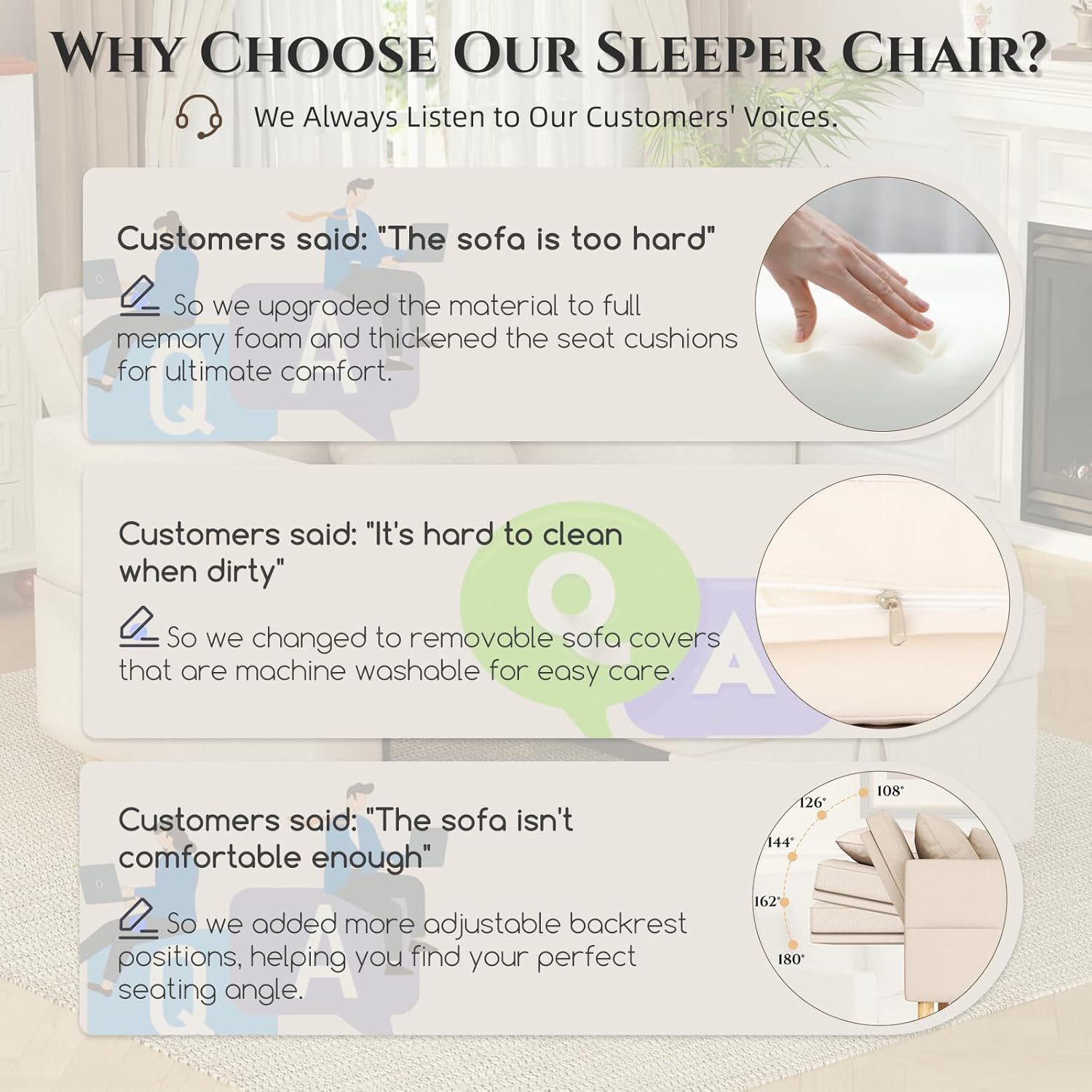 YODOLLA Sleeper Chair, 38" Extra Wide Convertible Chair Bed, Upgraded 3-in-1 Pull Out Single Sofa with Adjustable Backrest, Cup Holder, Pocket for Adults for Living Room Apartment Small Space, Beige