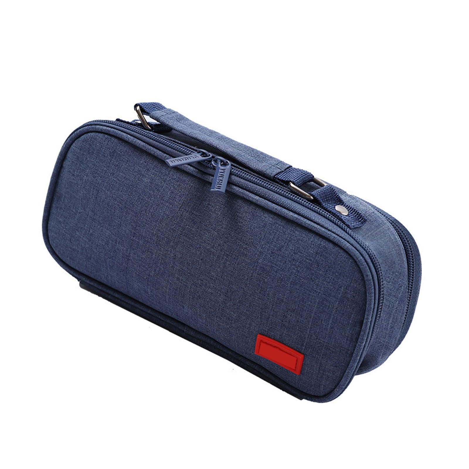 Xjdzineq Capacity Pencil Case with Handle 5 Section Canvas Pen Pouches Multilayer Bag for School 24x8.5x11cm Case for Adults