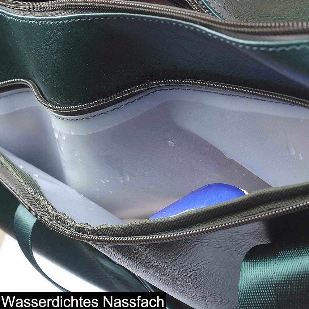 Bolsa de deporte con compartimento para zapatos, compartimento húmedo, bolsa de viaje de piel sintética, grande, impermeable, bolsa de fitness, fin de semana, para deporte, fitness, viajes,