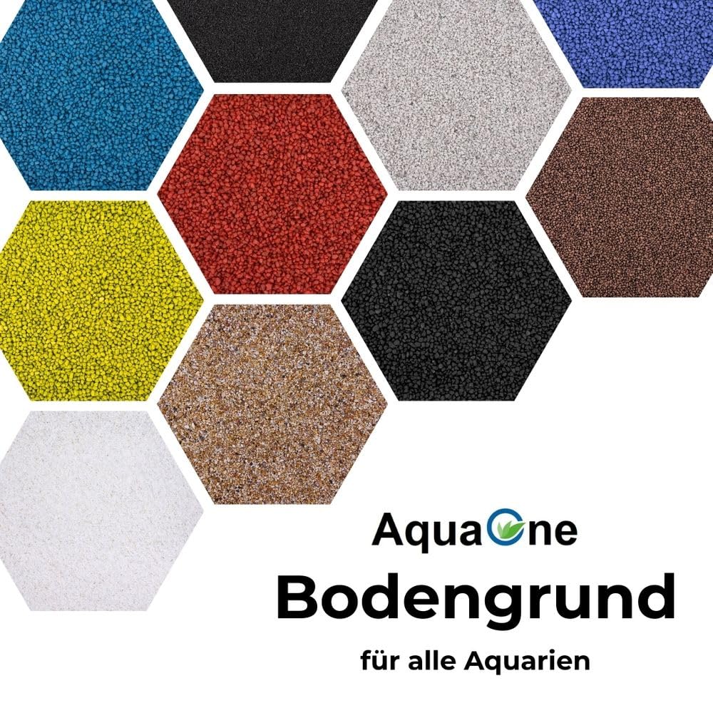 AquaOne Sable d'aquarium - 25 kg - Noir - 0,1-0,5 mm - Qualité supérieure - Sable de quartz à grain fin - Gravier décoratif d'aquarium
