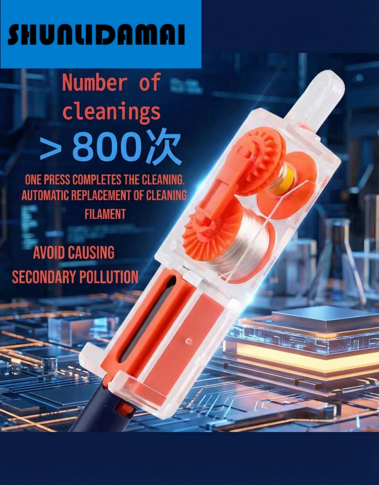 10 x Glasfaser-Reiniger, Glasfaser-Werkzeuge, Reinigungsstift für LC/MU, 1,25 mm Stecker, über 800 Reinigungen, Faserendflächenreinigung und optische Steckerreinigung