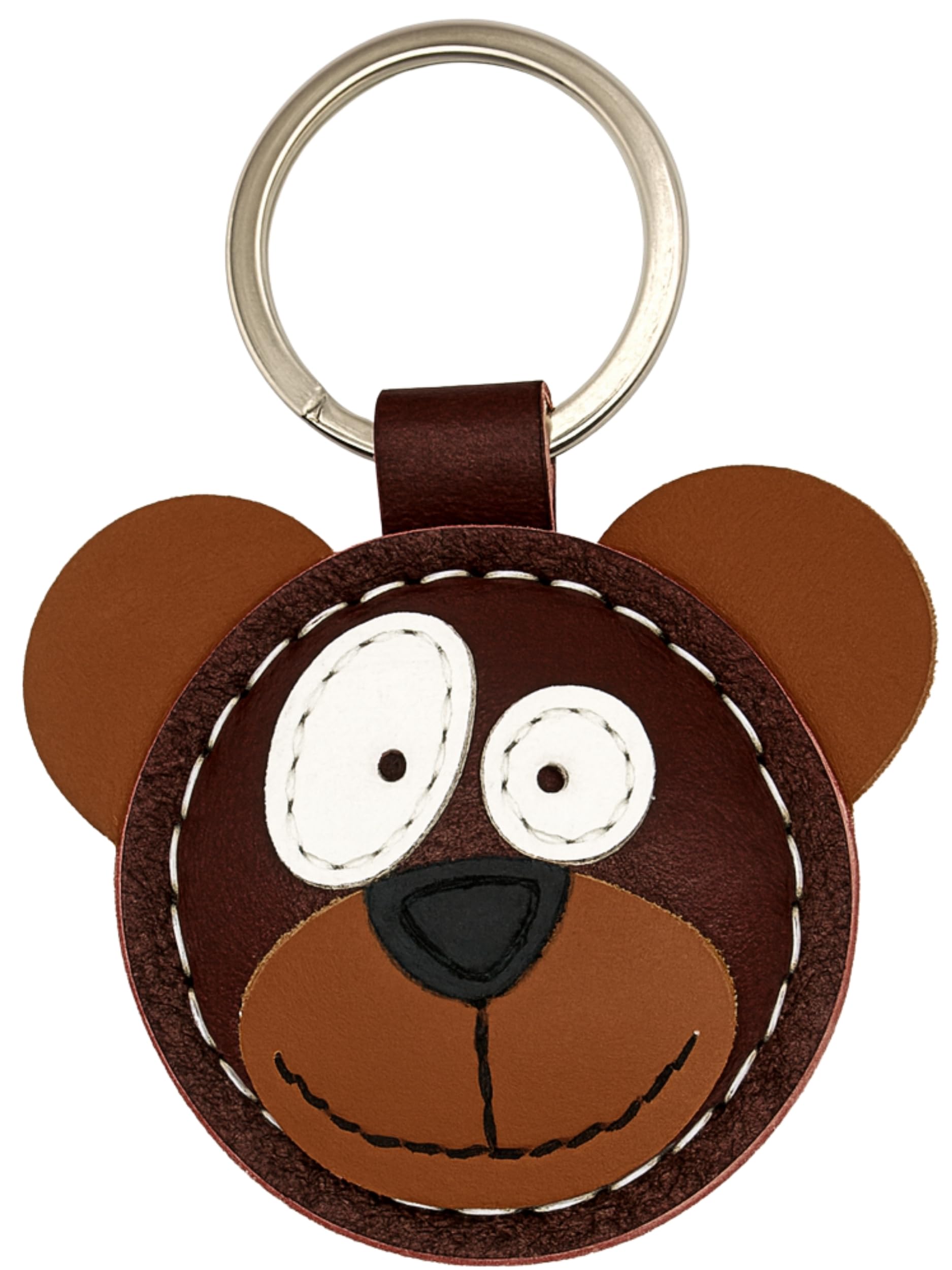 Simaru Portachiavi in vera pelle di alta qualità, realizzato in UE, perfetto per Natale, compleanno, anniversario, trova il tuo animale preferito