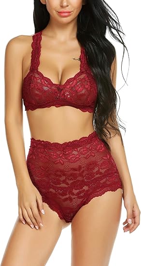 Red high waisted lingerie Clearance