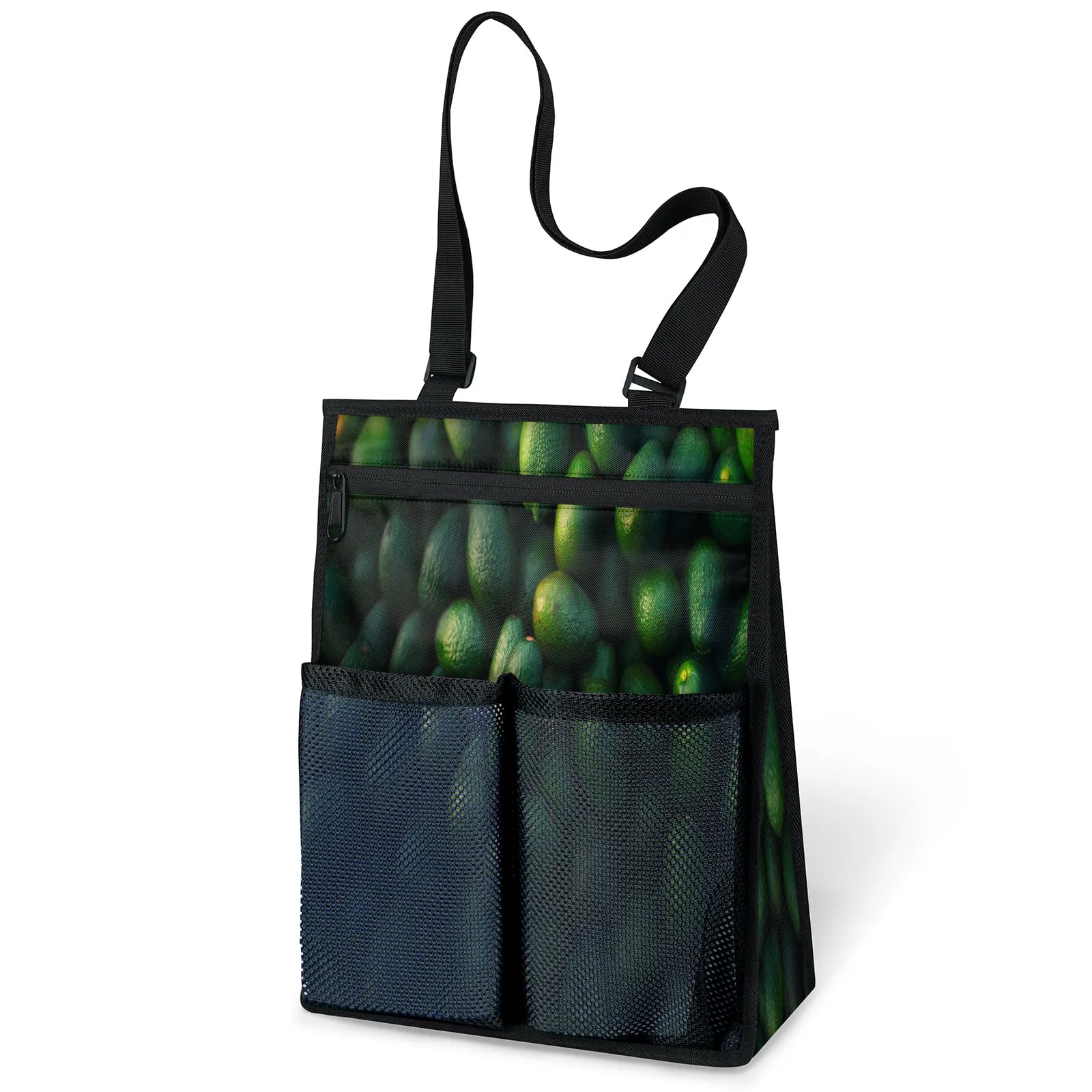 Ourtheme Fruit Avocado Portable Shower Bag for Travel Gym Camp Beach Tote Shower Caddy Bags Hanging Toiletry Organizer