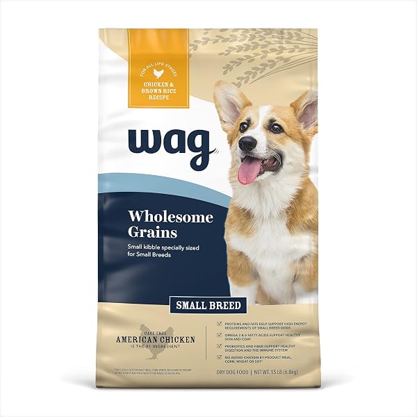 Amazon Brand - Wag Dry Dog Food Small Breed with Grains (Chicken and Brown Rice)