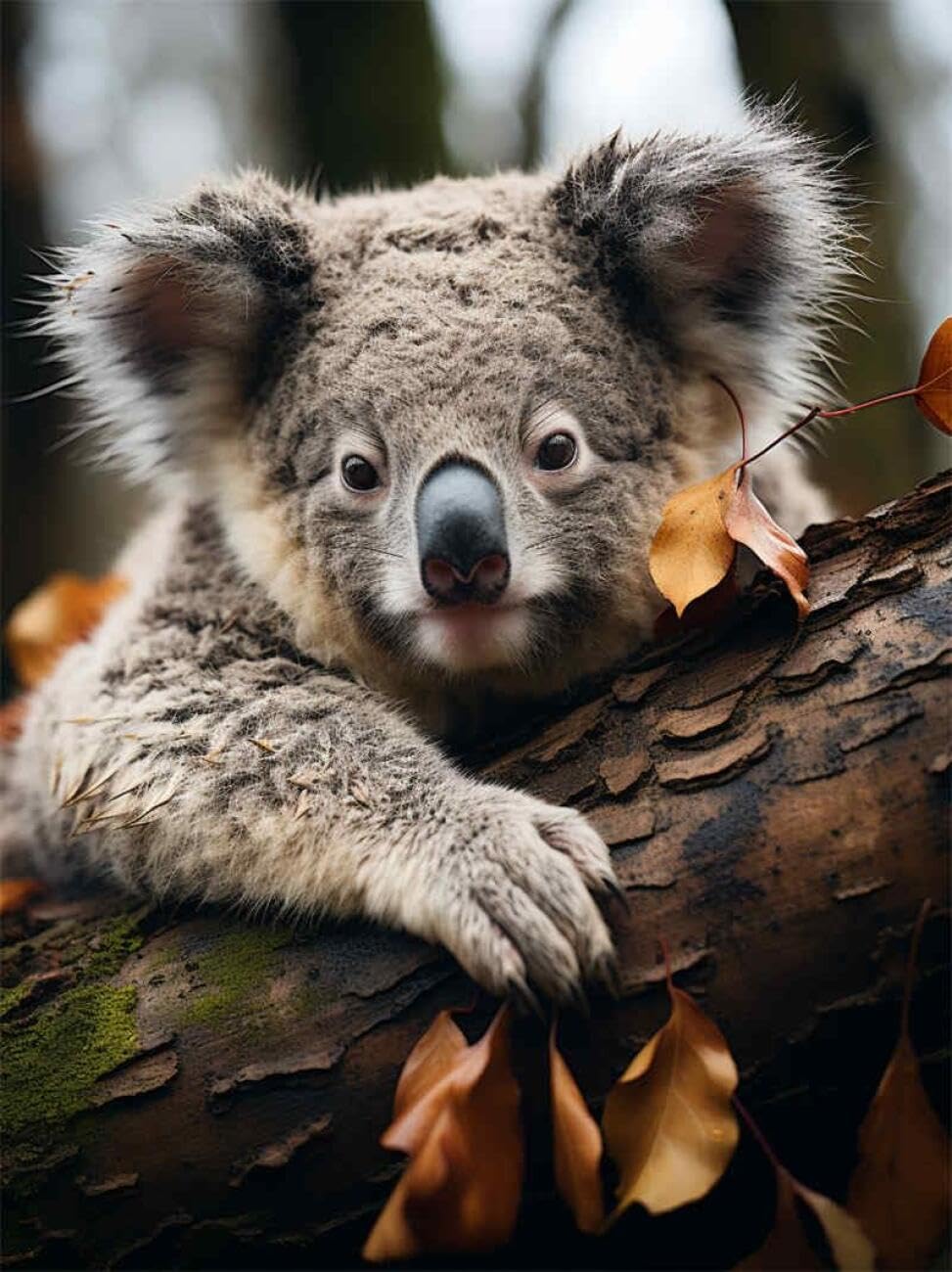 AxiangziK Animal DIY Latch Hook Cushion Kits Koalas in The Tree DIY Latch Hook Kits Hand Craft Embroidery Tapestry Carpet Rug Making Enthusiasts Gift 39x55in