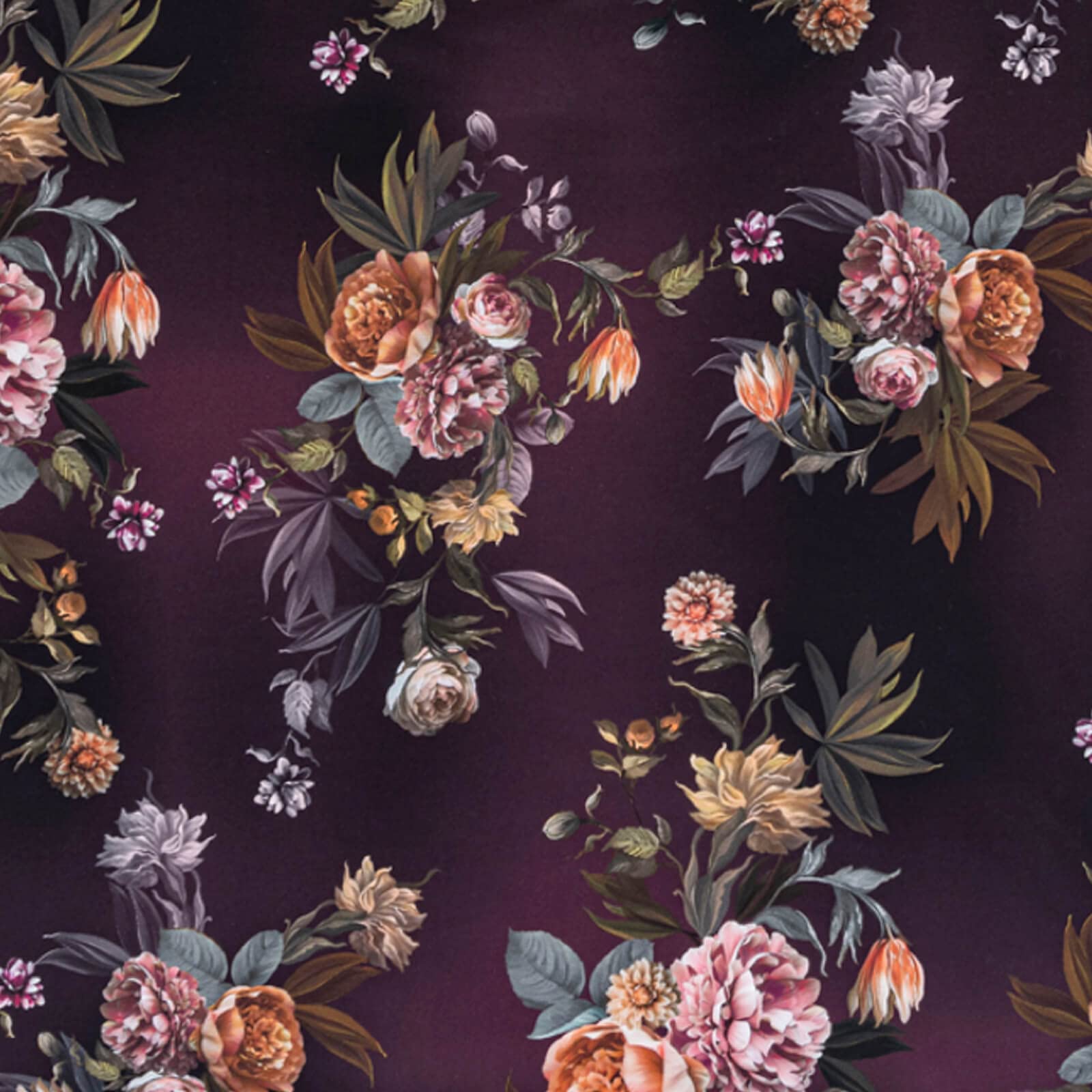 ESTELLA Bettbezug Grazia 6945 675 Pflaume Geblümt Blumen Blüten Pflanzen Romantik Violett Lila Mako Interlock Jersey, Größe:135 cm x 200 cm
