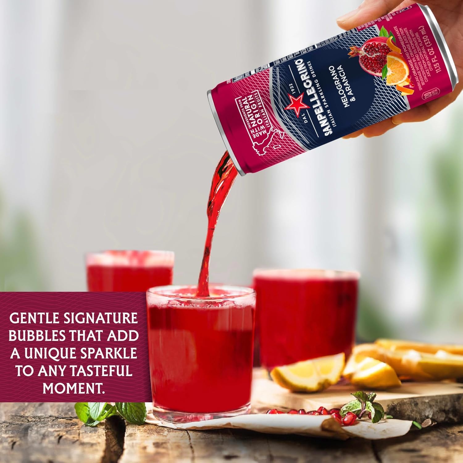 San Pellegrino Sparkling Water Variety Pack, 12 x 6.7 fl oz – 6 Pomegranate & 6 Prickly Pear, Refreshing Italian Carbonated Beverage