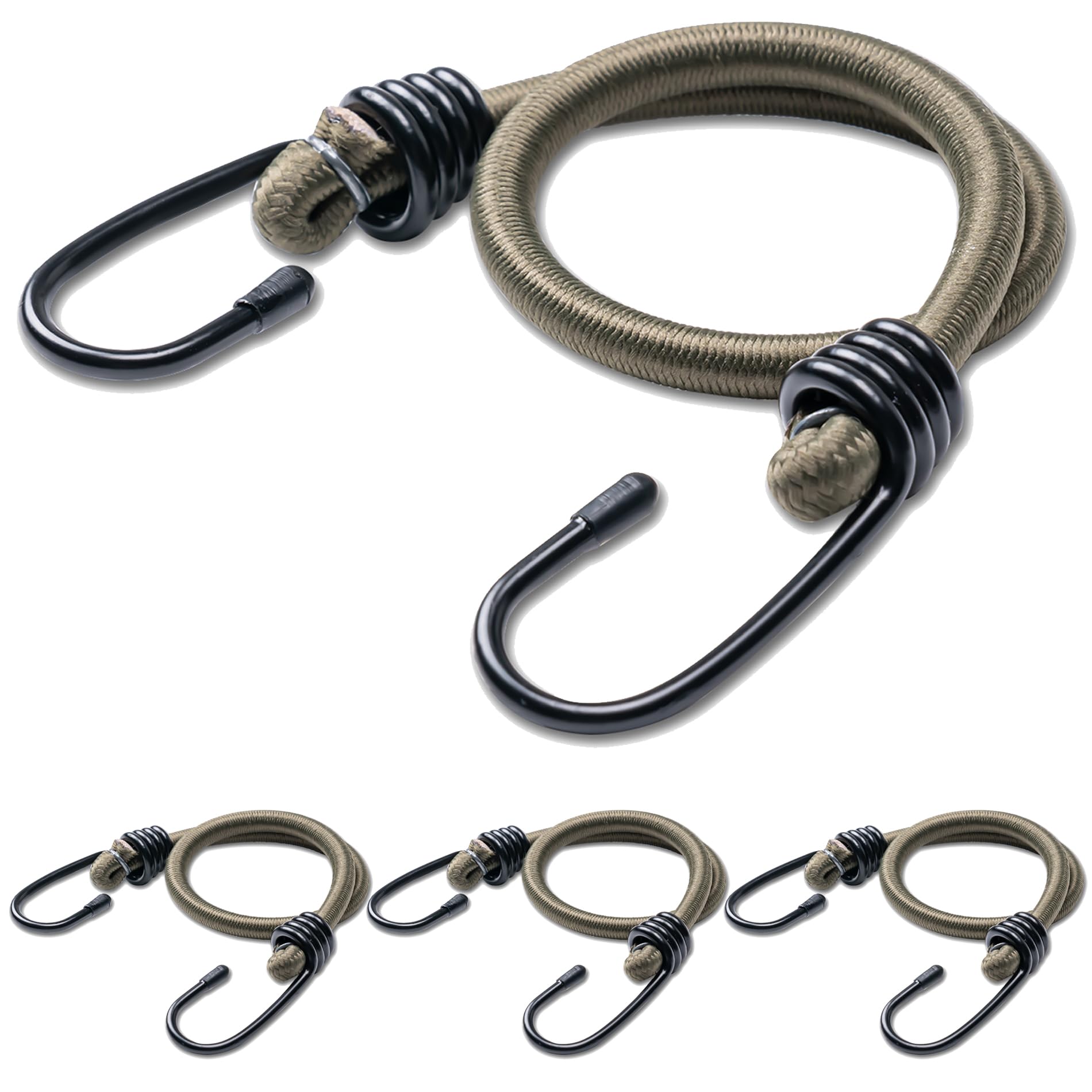 Foto de Cordões Elásticos Aegero 5 Unidades - 61cm Ganchos Segurança