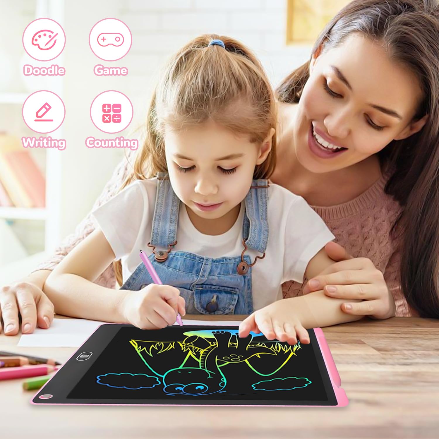 Elektroniczny tablet do pisania i rysowania LCD 12 cali dla dzieci Magnetyczna tablica magnetyczna dla dzieci do domu szkoły biurowej