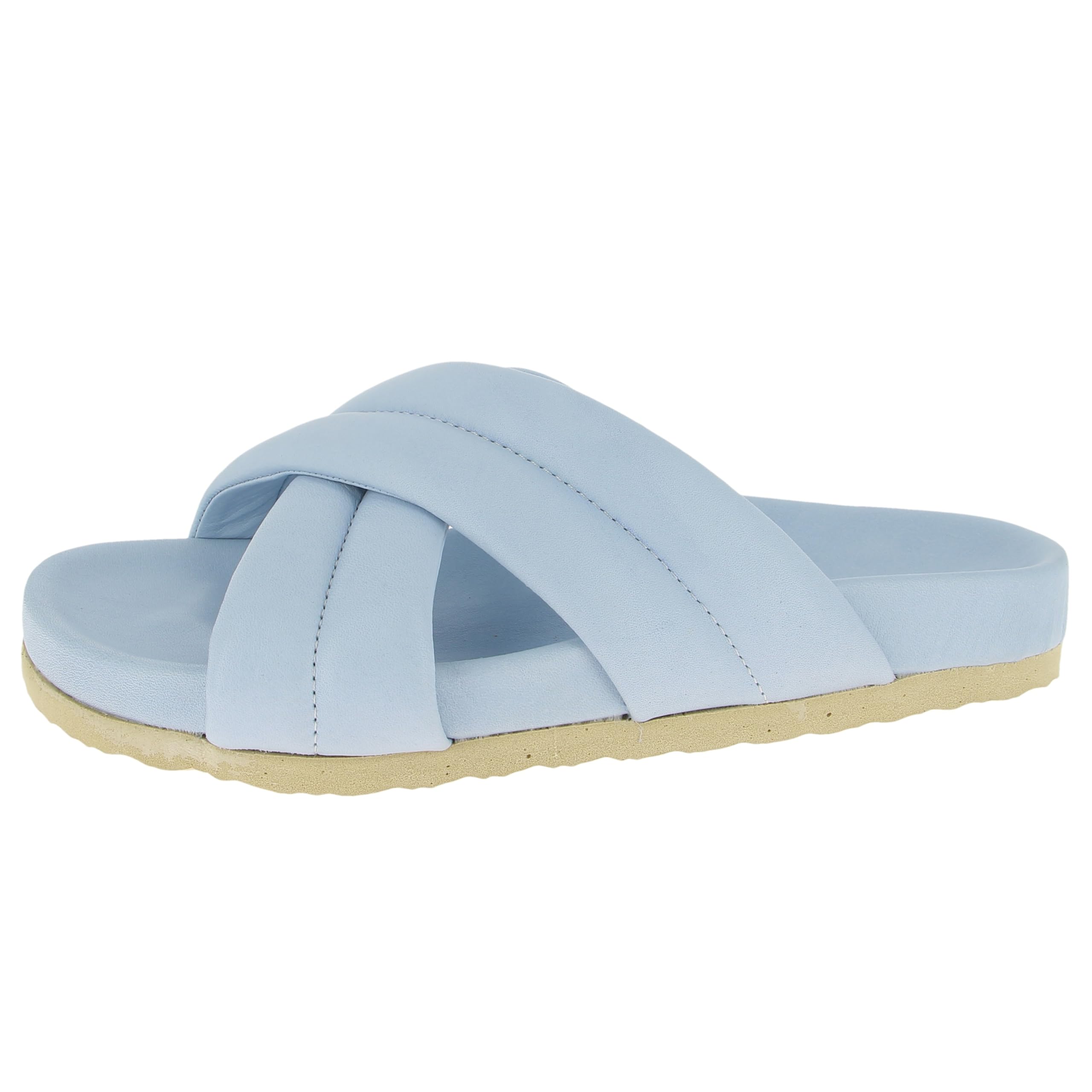 Andrea Conti Women's Damen Pantolette Loafer Flat, Pastel Blue, 6.5 UK