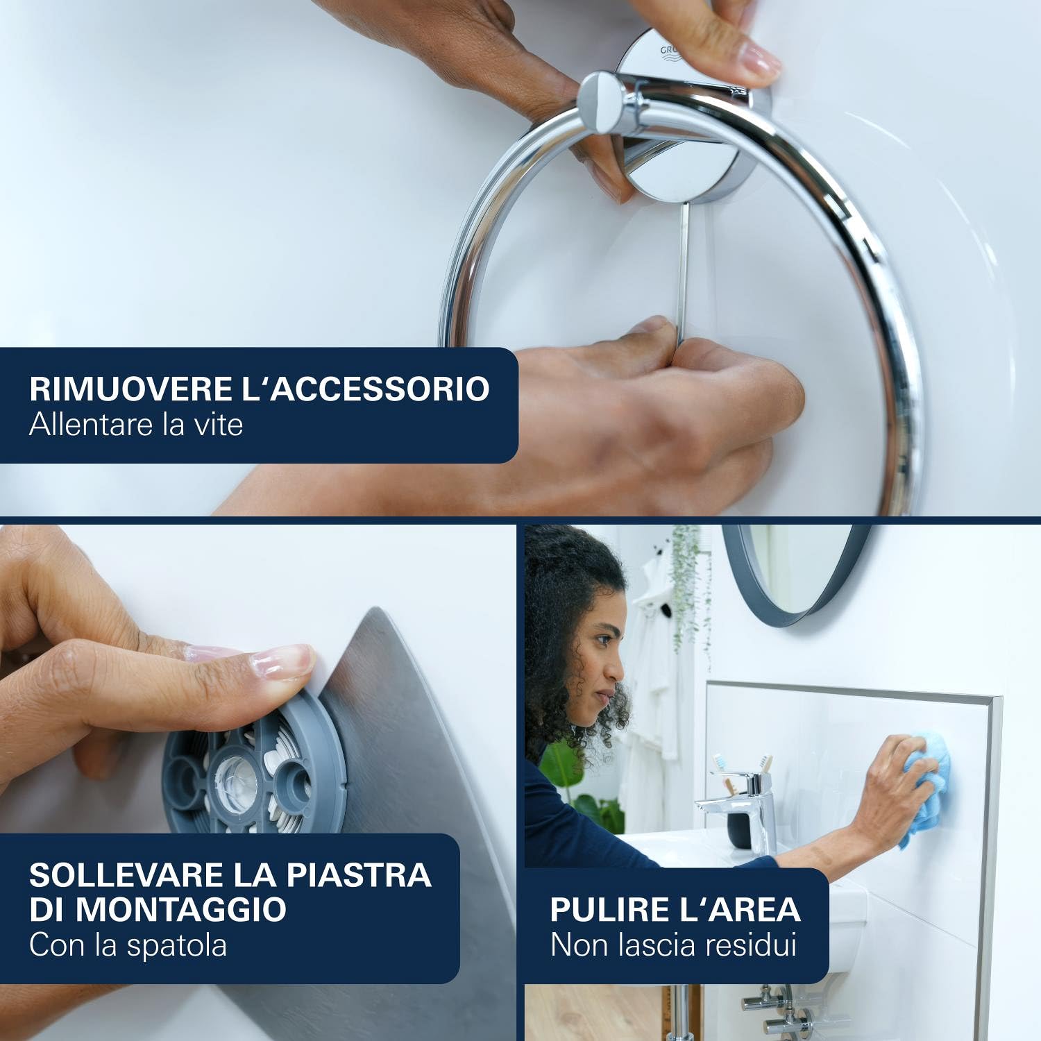 GROHE Start Portarotolo con Coperchio (Metallo, Fissaggio Nascosto, Viti e Tasselli Inclusi), Dimensione 167 x 119 mm, Oro Spazzolato Cool Sunrise, 41067GN0