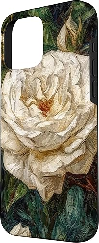Vista 47 de Funda para iPhone 13 Van Gogh Art White Flower White Roses