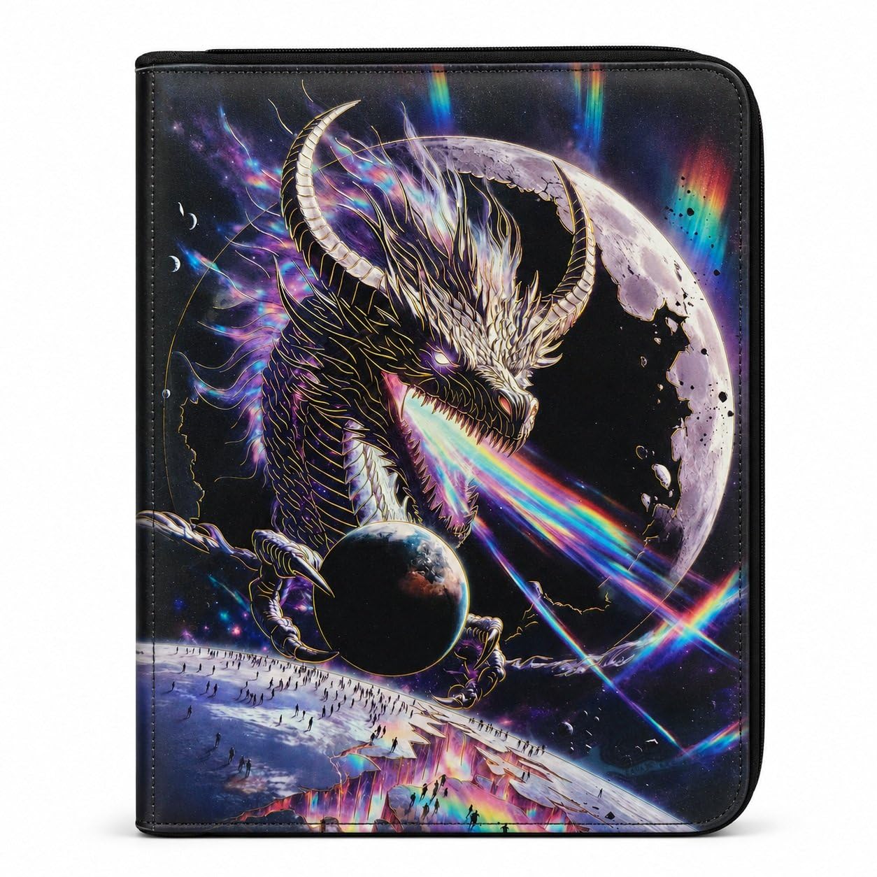 Cosmic Dragon - Raccoglitore per carte collezionabili con 9 tasche, con cerniera, 20 pagine fronte/retro, contiene 360 carte
