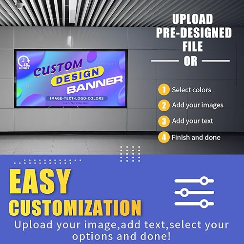 Miniatura 2 de Cartel de vinilo personalizado de EKSPRINT, pancartas y letreros personalizados para uso en interiores y exteriores, impresos para fiestas de