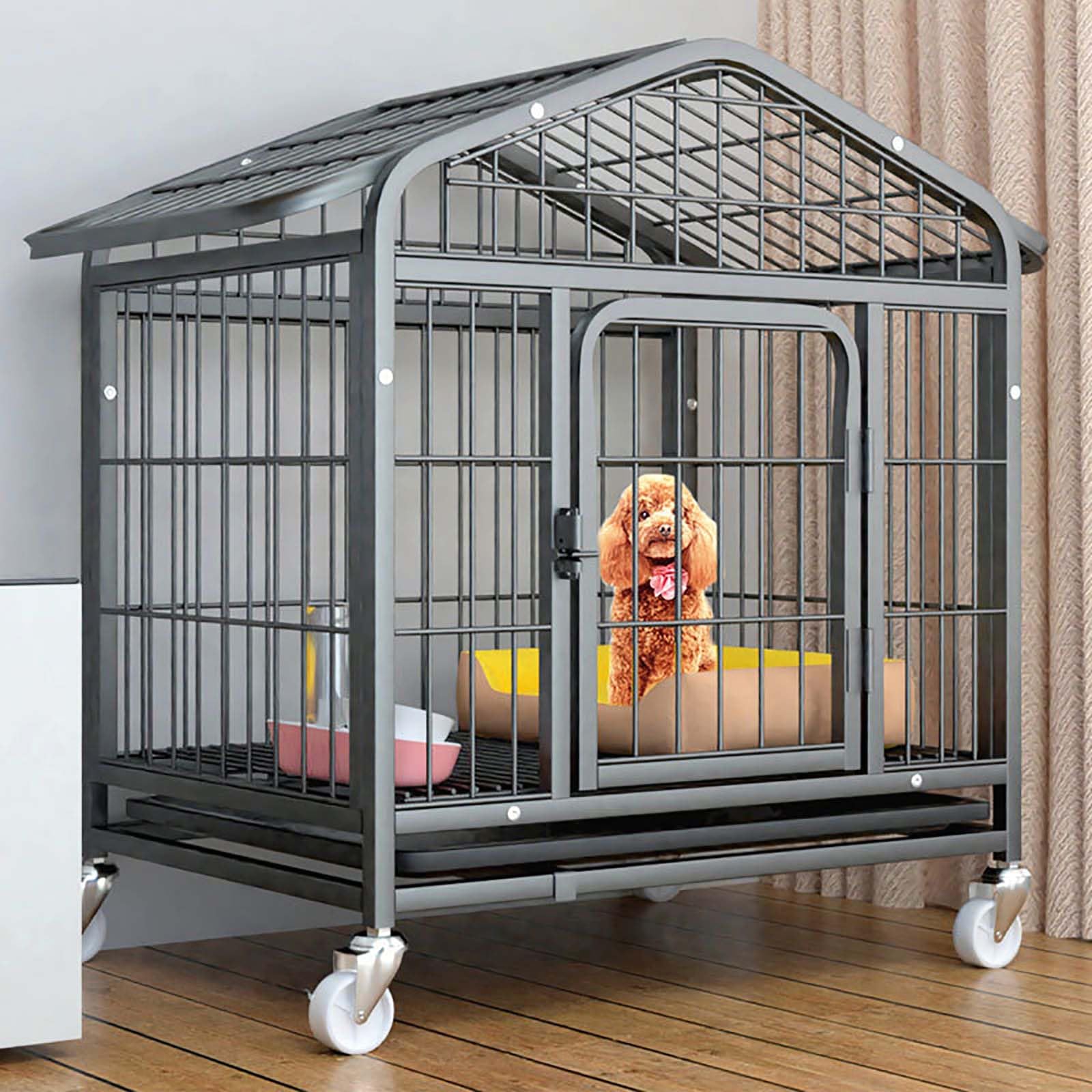 犬用ゲージ　ブラック Amazon | 犬 ケージ ベーシック ペットケージ 犬 ゲージ 大型 犬用