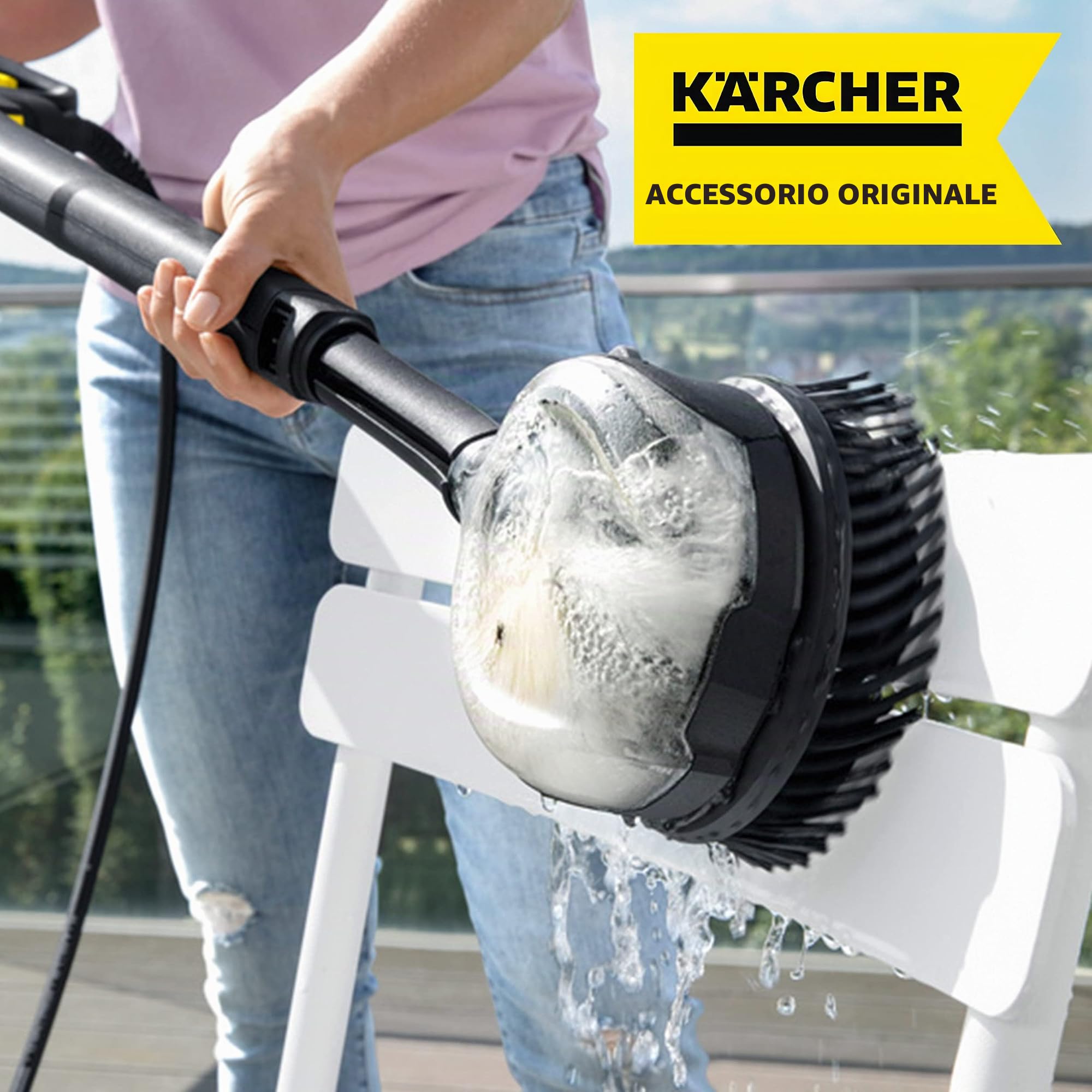 Kärcher, spazzola rotante WB 120, con inserto per spazzola universale (compatibile con tutte le idropulitrici Kärcher K 2-K 7)