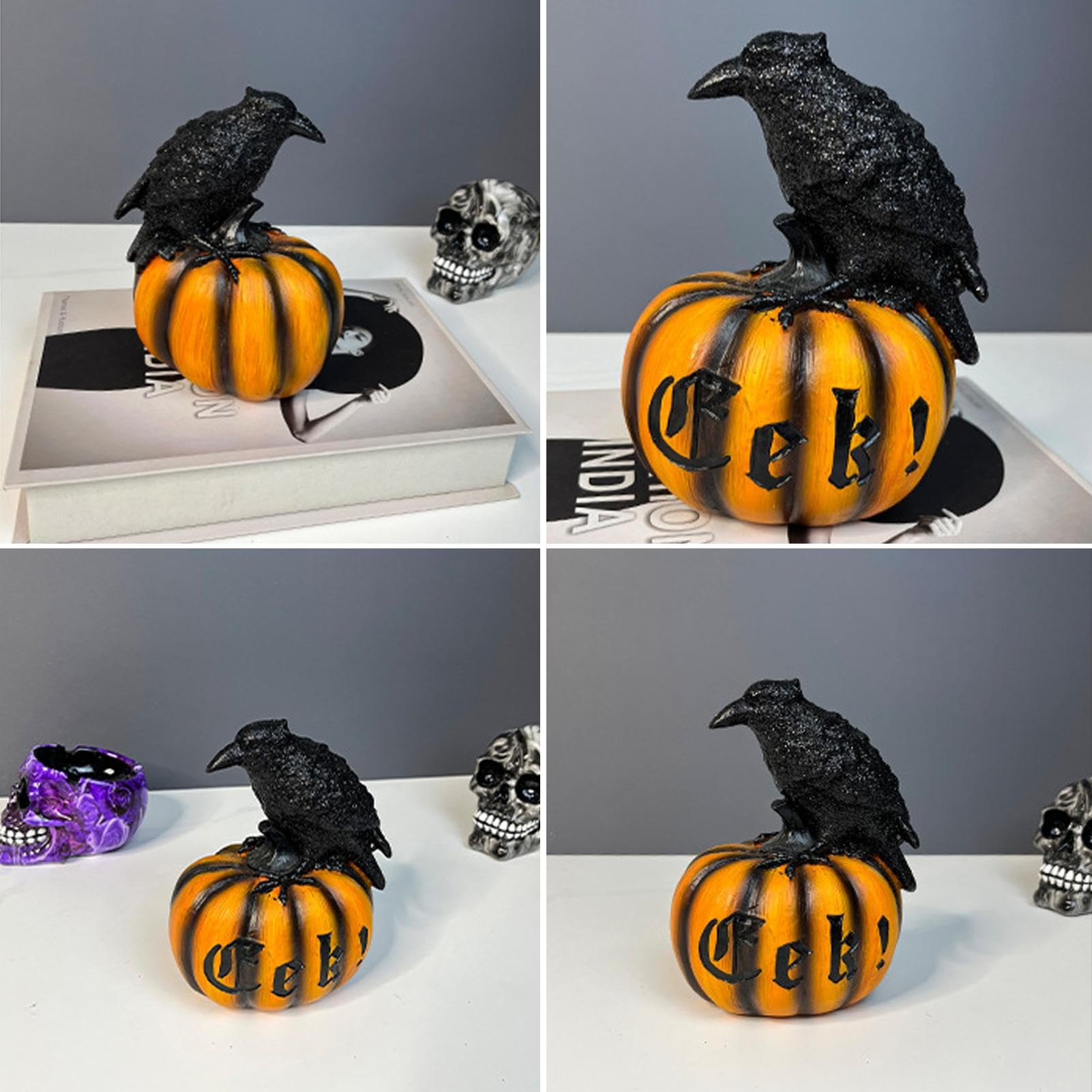 Amazon.co.jp: ハロウィーンのカボチャの樹脂像 | かぼちゃの置物