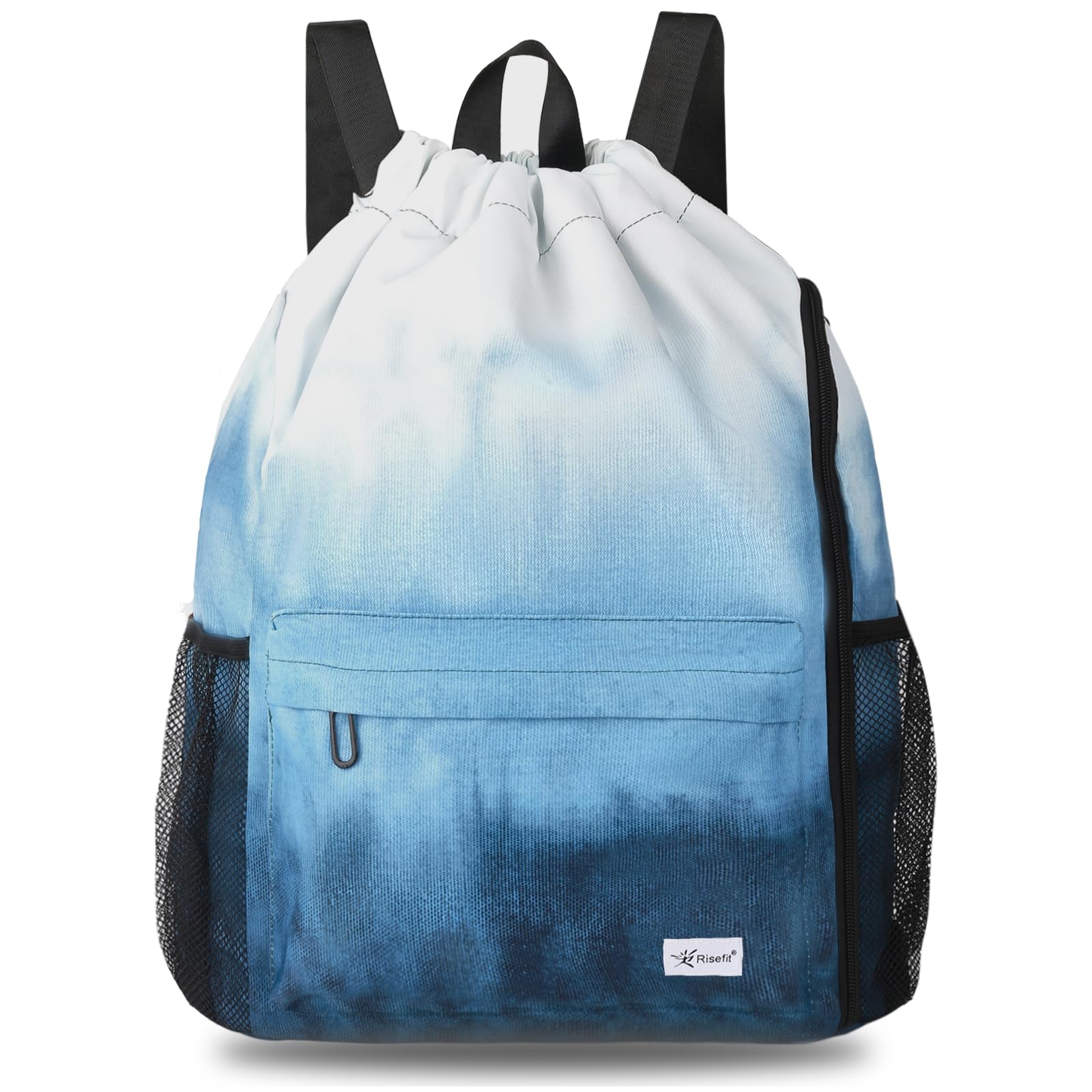 Risefit Waterproof Drawstring Bags, Swim Bags PE Gym Bags Sports Backpacks for Adults, Kids - Men Women Girls Boys — image 1